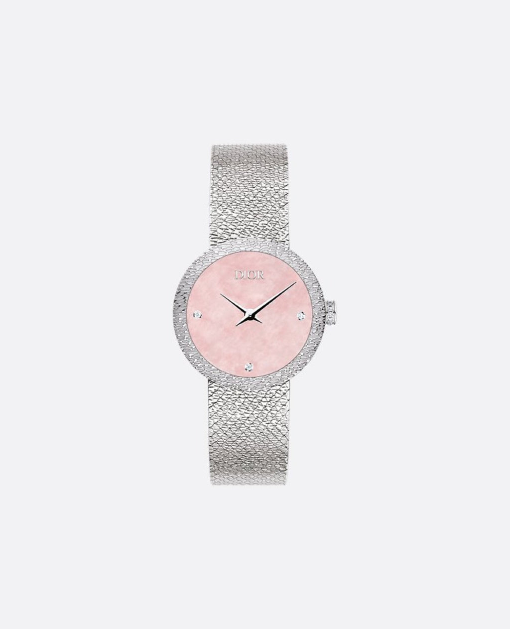 Christian Dior La D de Dior Satine 25 MM, Pink Mother-Of-Pearl & Diamonds