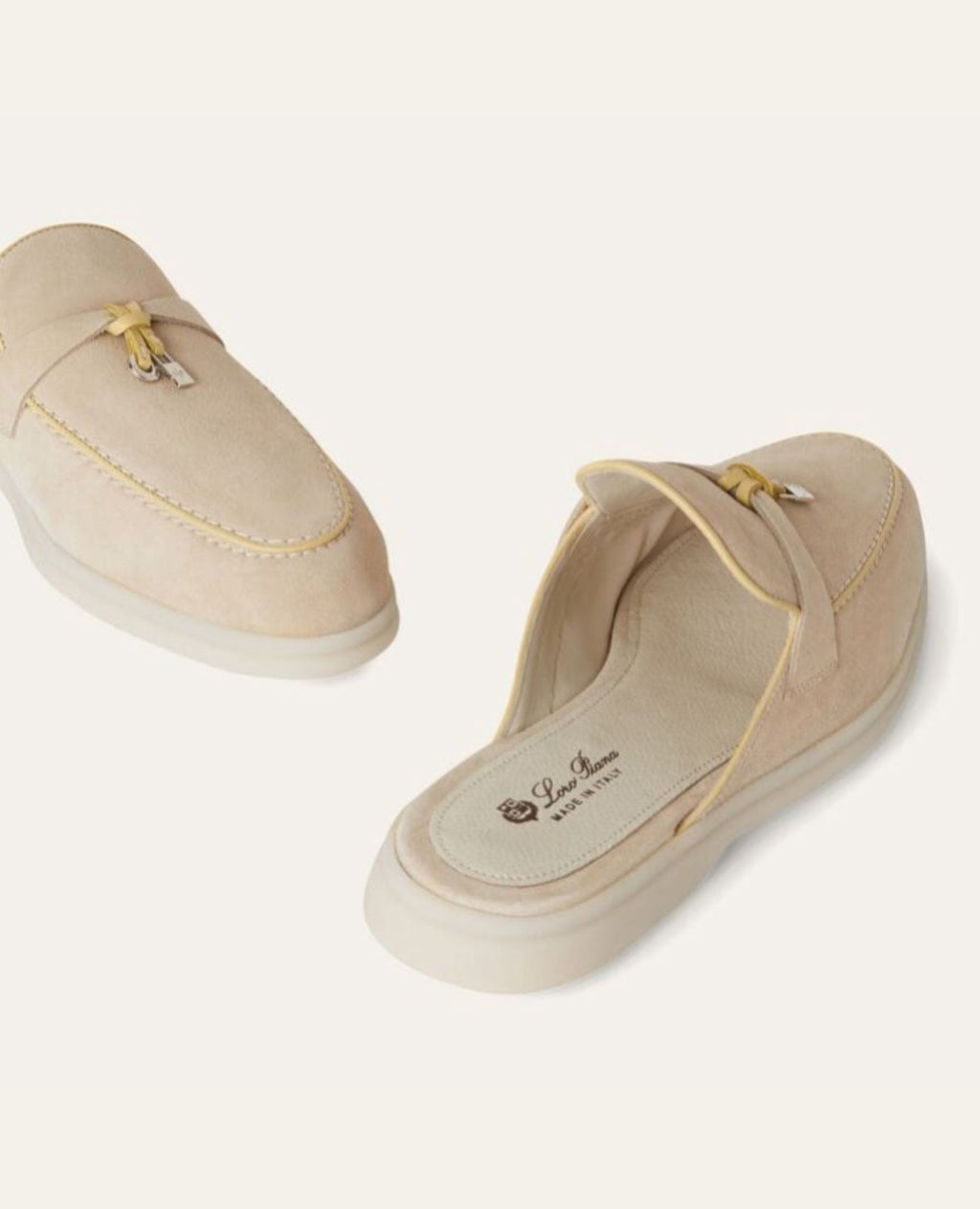 Loro Piana Babouche Charms Walk Loafers Topioca