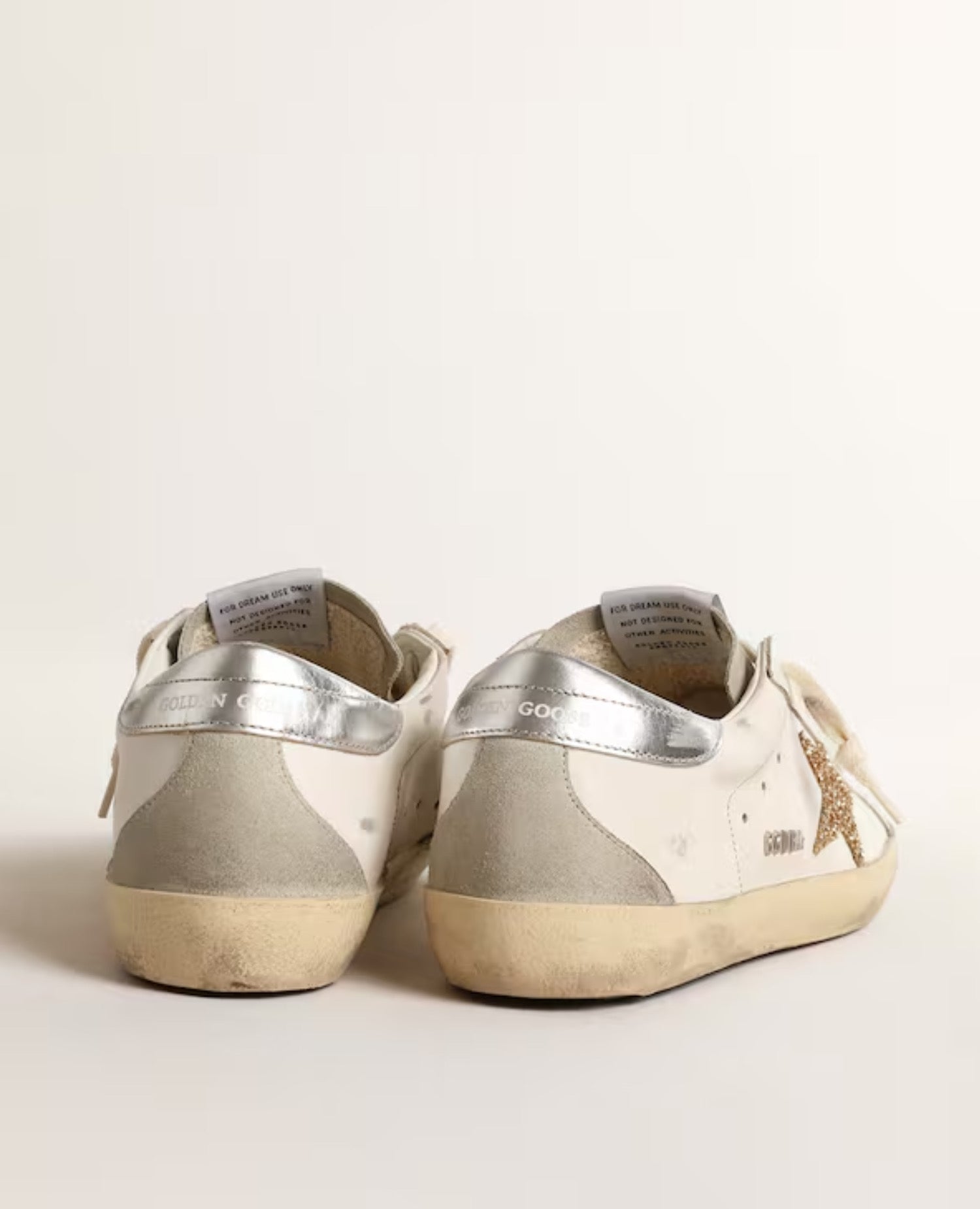 Golden Goose Women's Super-Star with gold glitter Low-top Sneaker