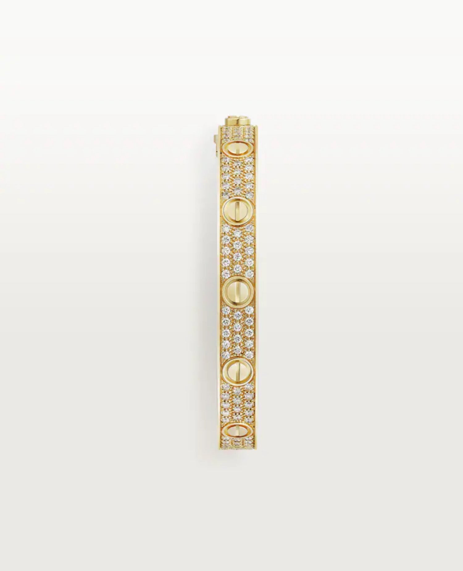 Cartier Love Bracelet, Classic Model, paved, Yellow Gold