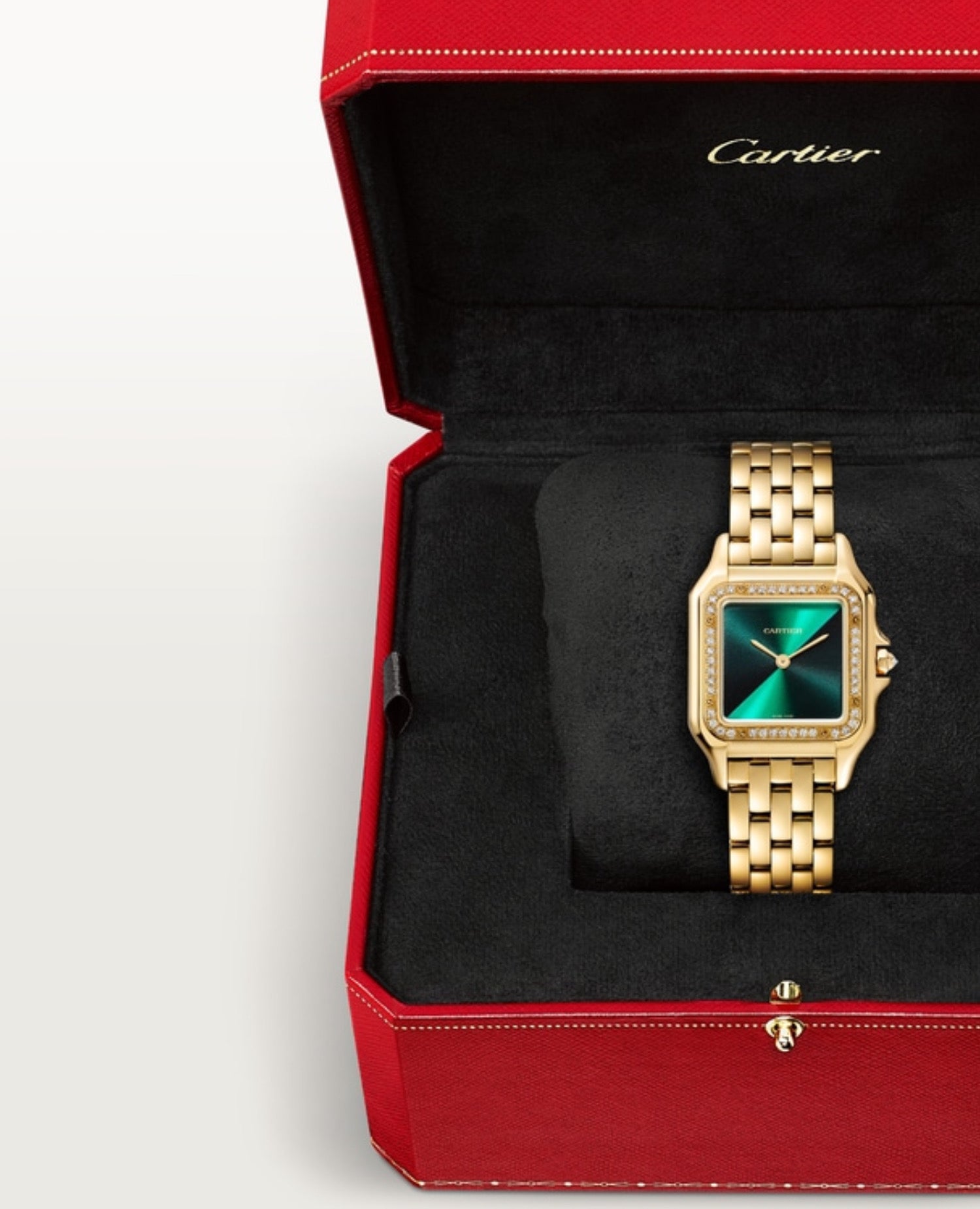 Panthèrs DE Cartier watch, Medium Model, Green
