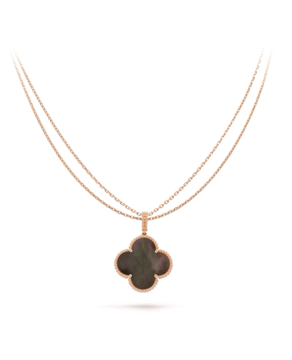 Van Cleef Magic Alhambra long necklace, 1 motif, rose gold, Mother-of-pearl