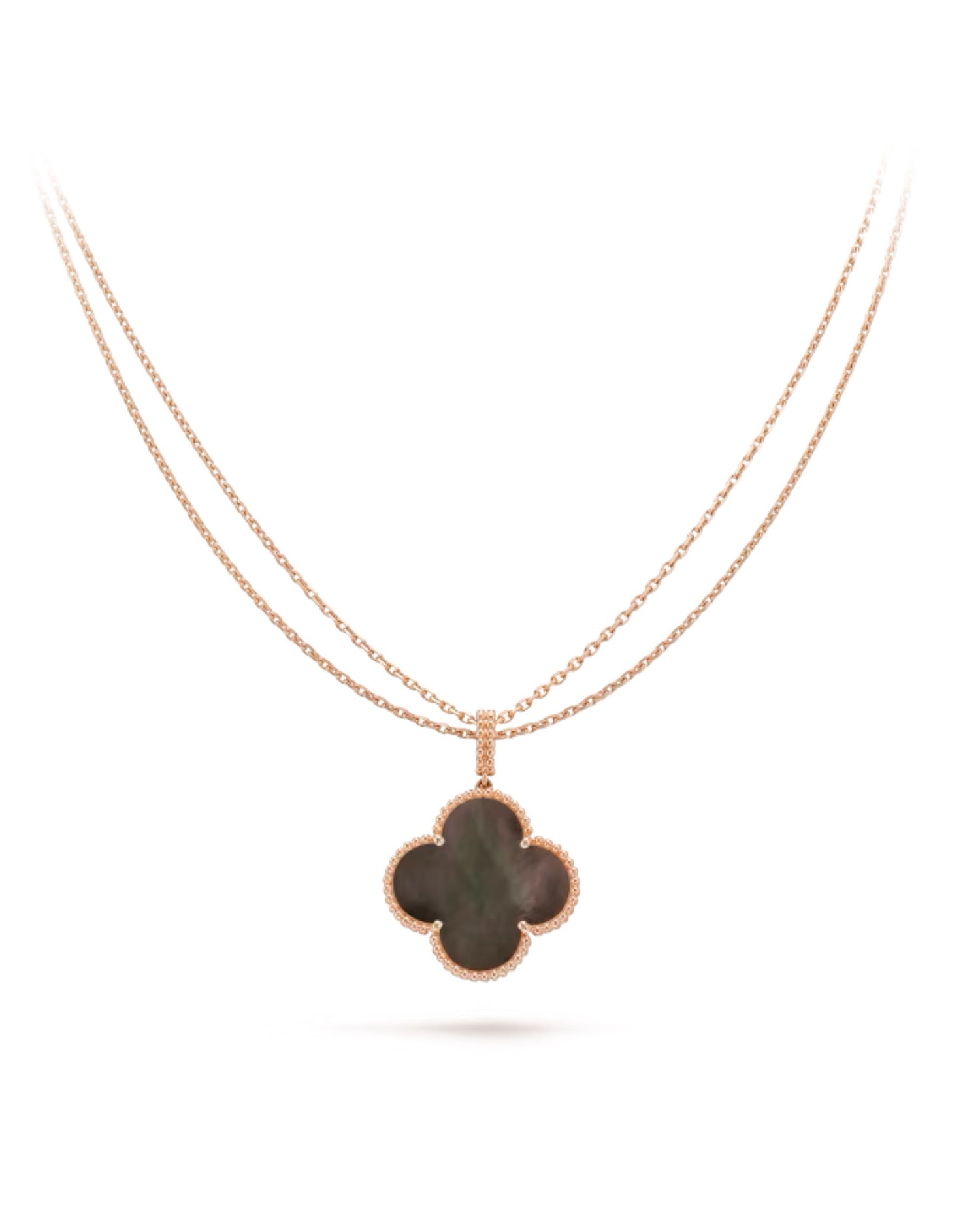 Van Cleef Magic Alhambra long necklace, 1 motif, rose gold, Mother-of-pearl
