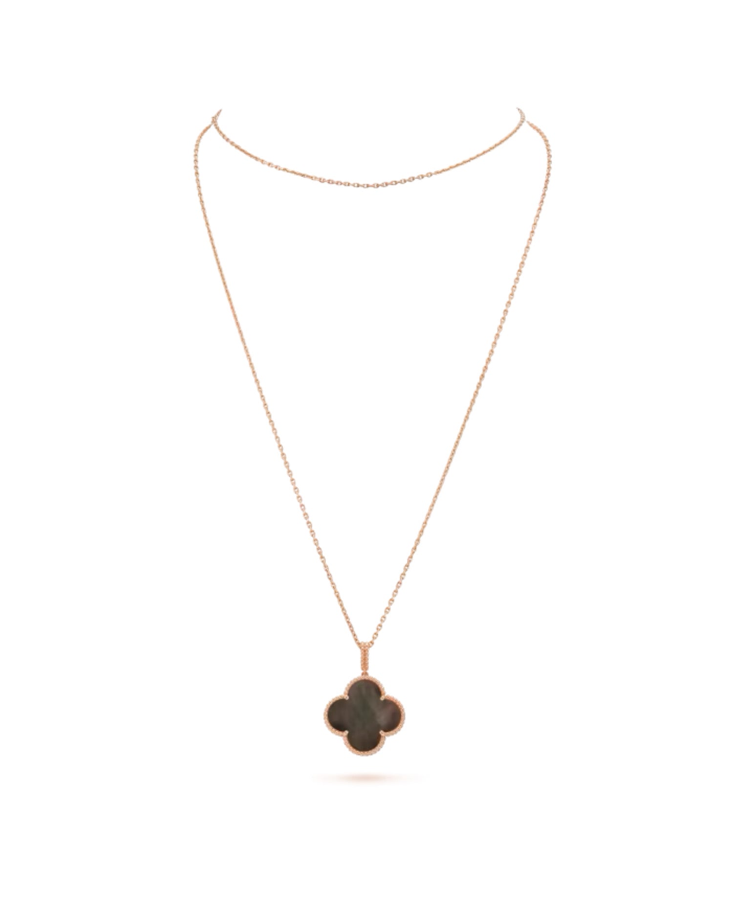 Van Cleef Magic Alhambra long necklace, 1 motif, rose gold, Mother-of-pearl