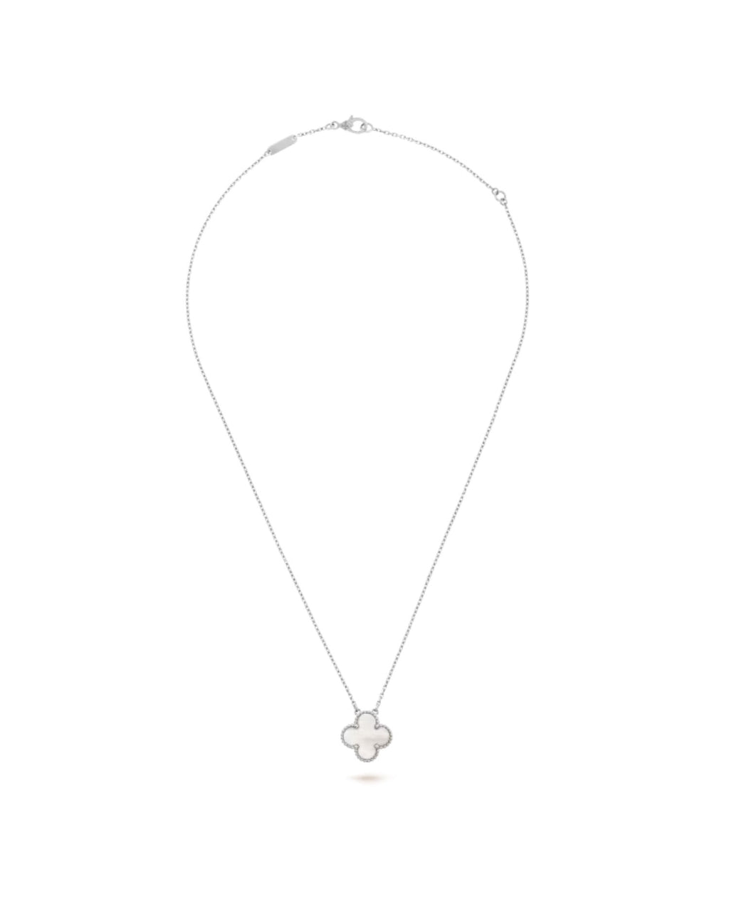 Van Cleef Vintage Alhambra pendant, white gold, Mother-of-pearl