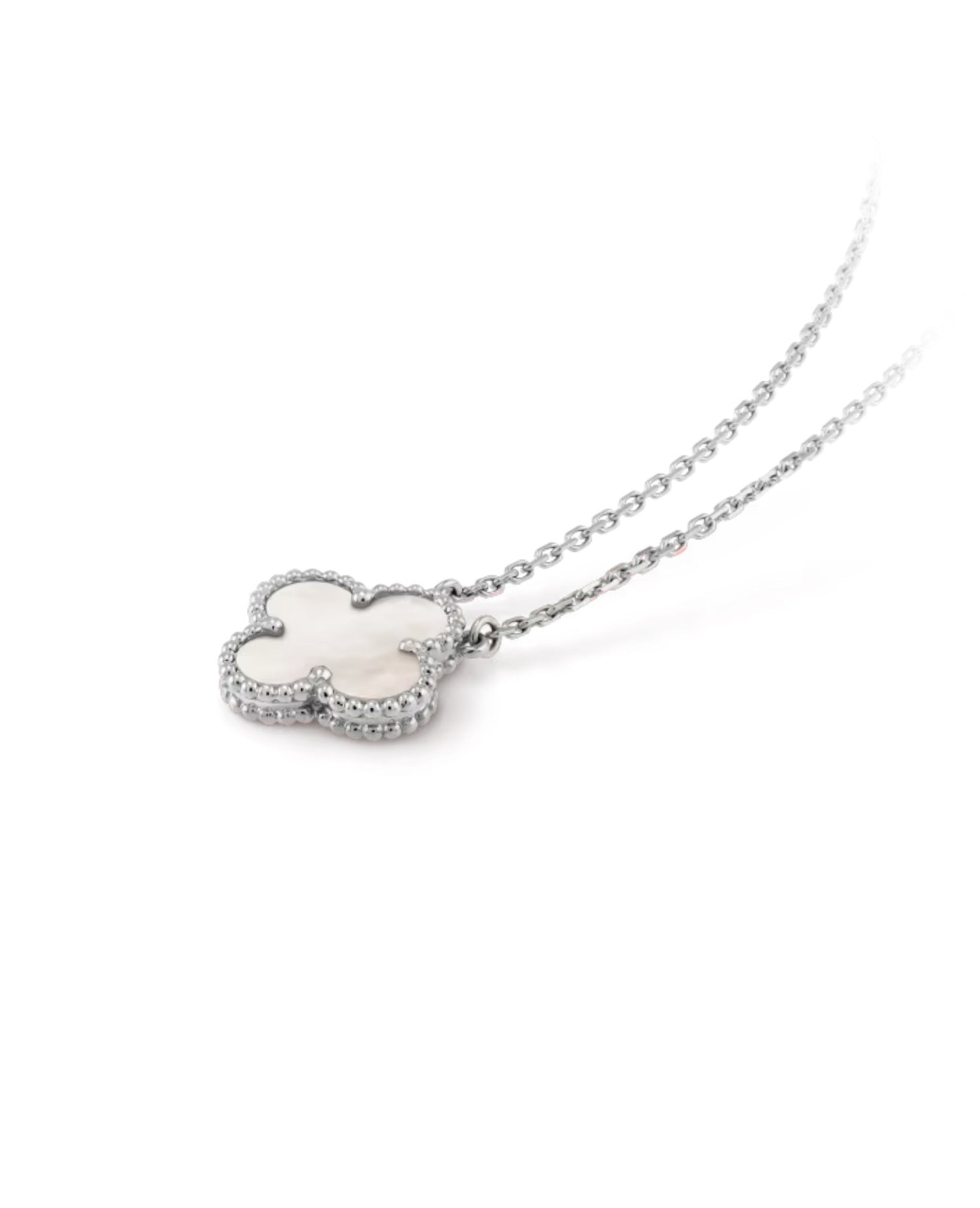 Van Cleef Vintage Alhambra pendant, white gold, Mother-of-pearl