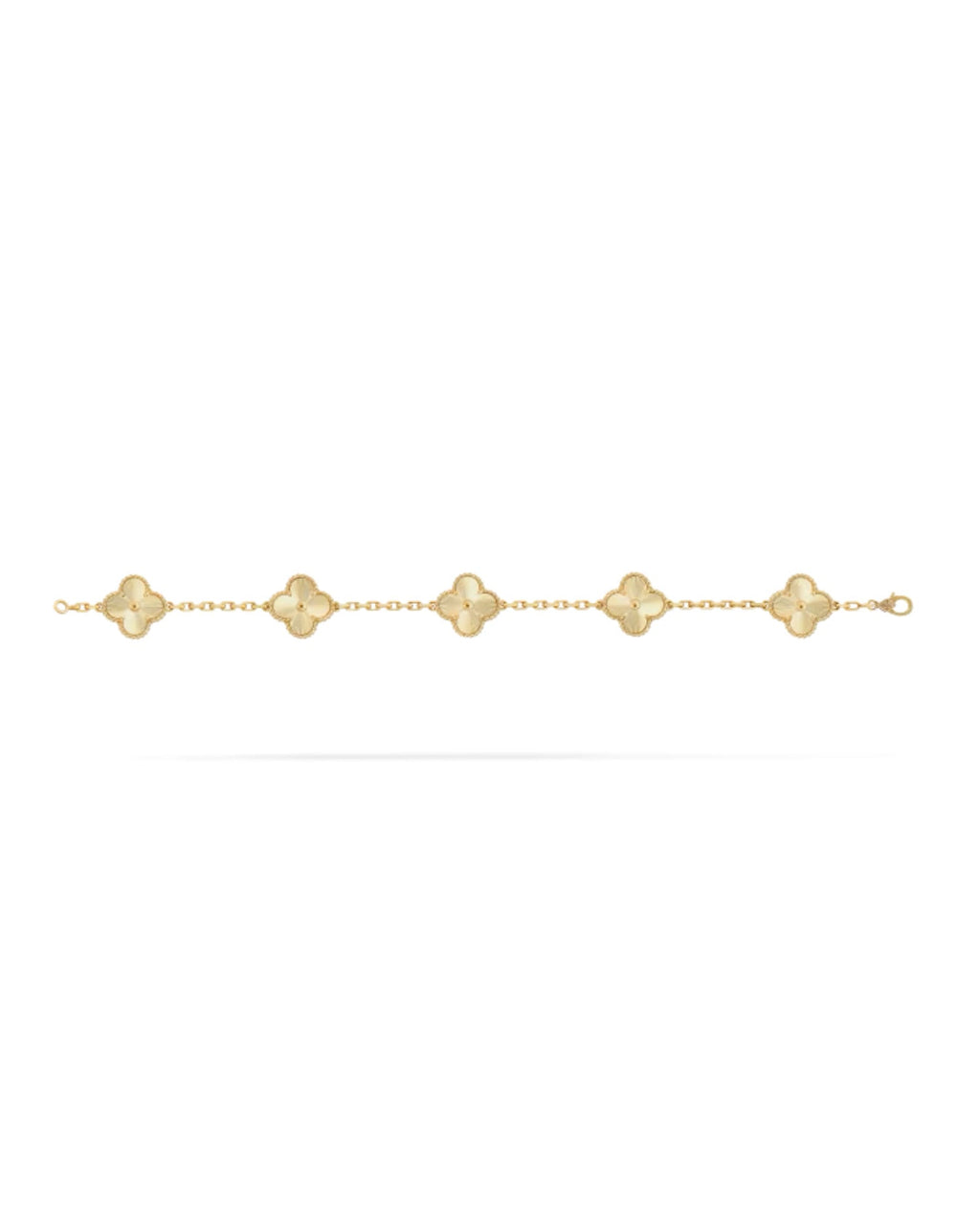 Van Cleef Vintage Alhambra bracelet, 5 motifs, yellow gold