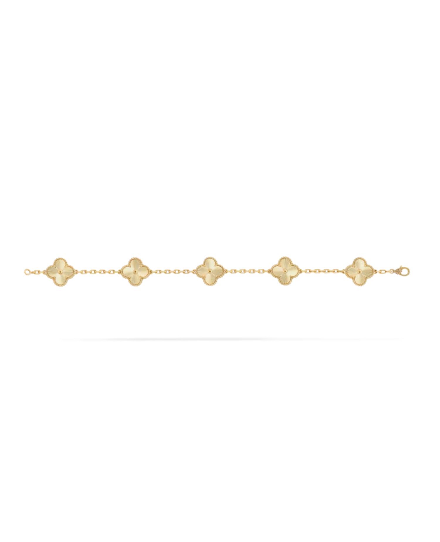 Van Cleef Vintage Alhambra bracelet, 5 motifs, yellow gold
