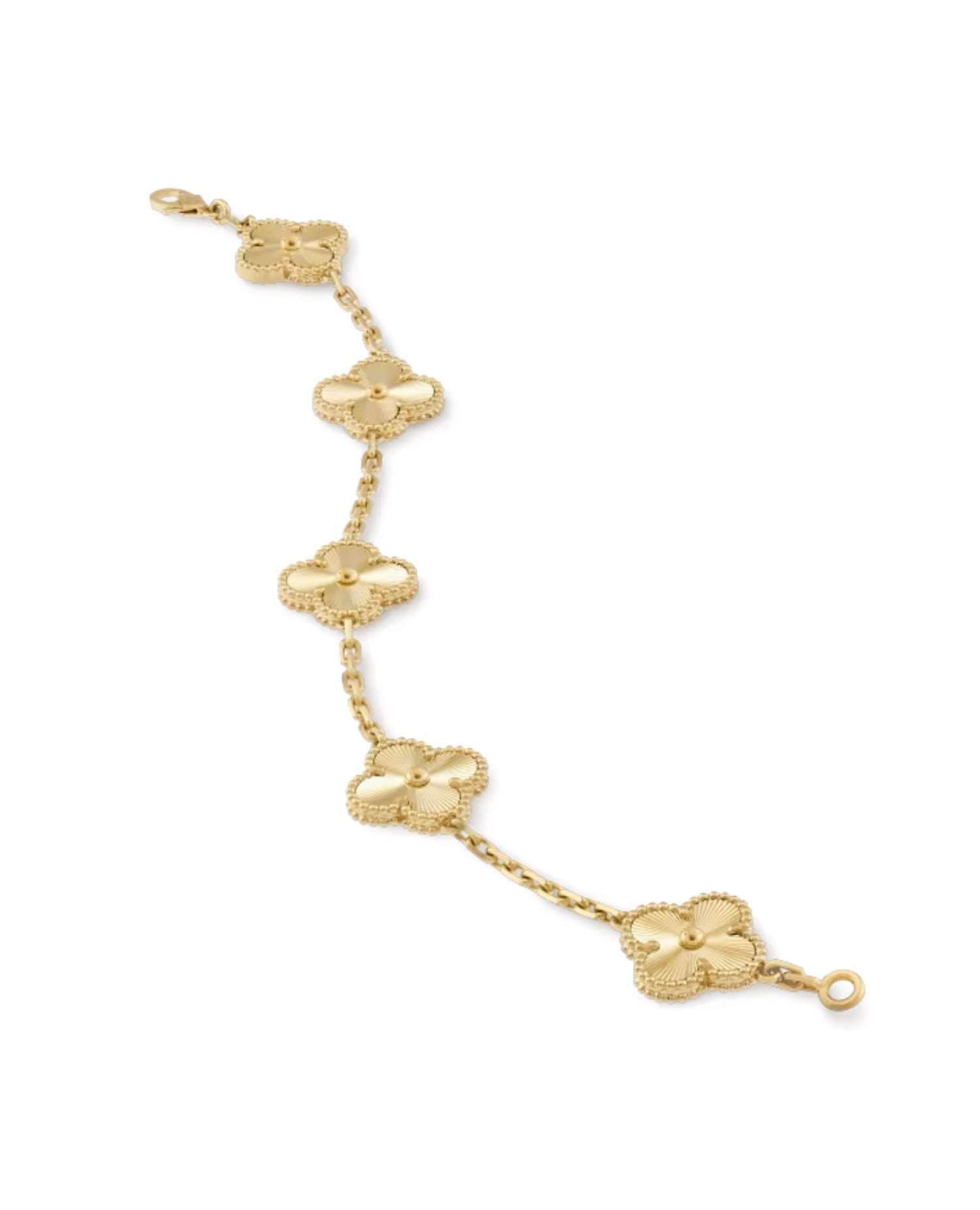 Van Cleef Vintage Alhambra bracelet, 5 motifs, yellow gold