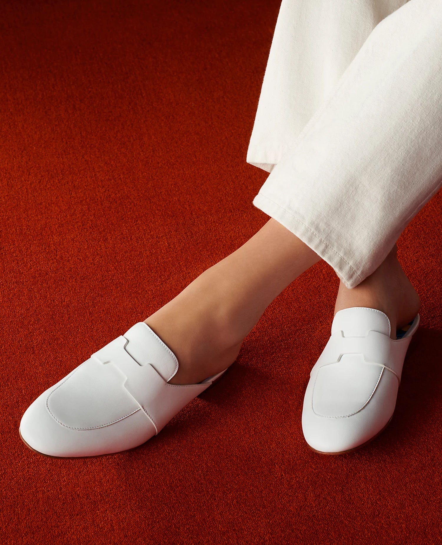 Hermès Catena mule Blanc