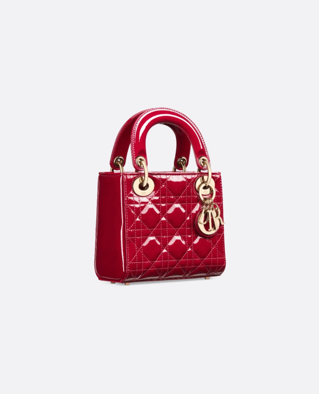 Christian Dior Mini Lady Dior Bag Cherry Red Patent
