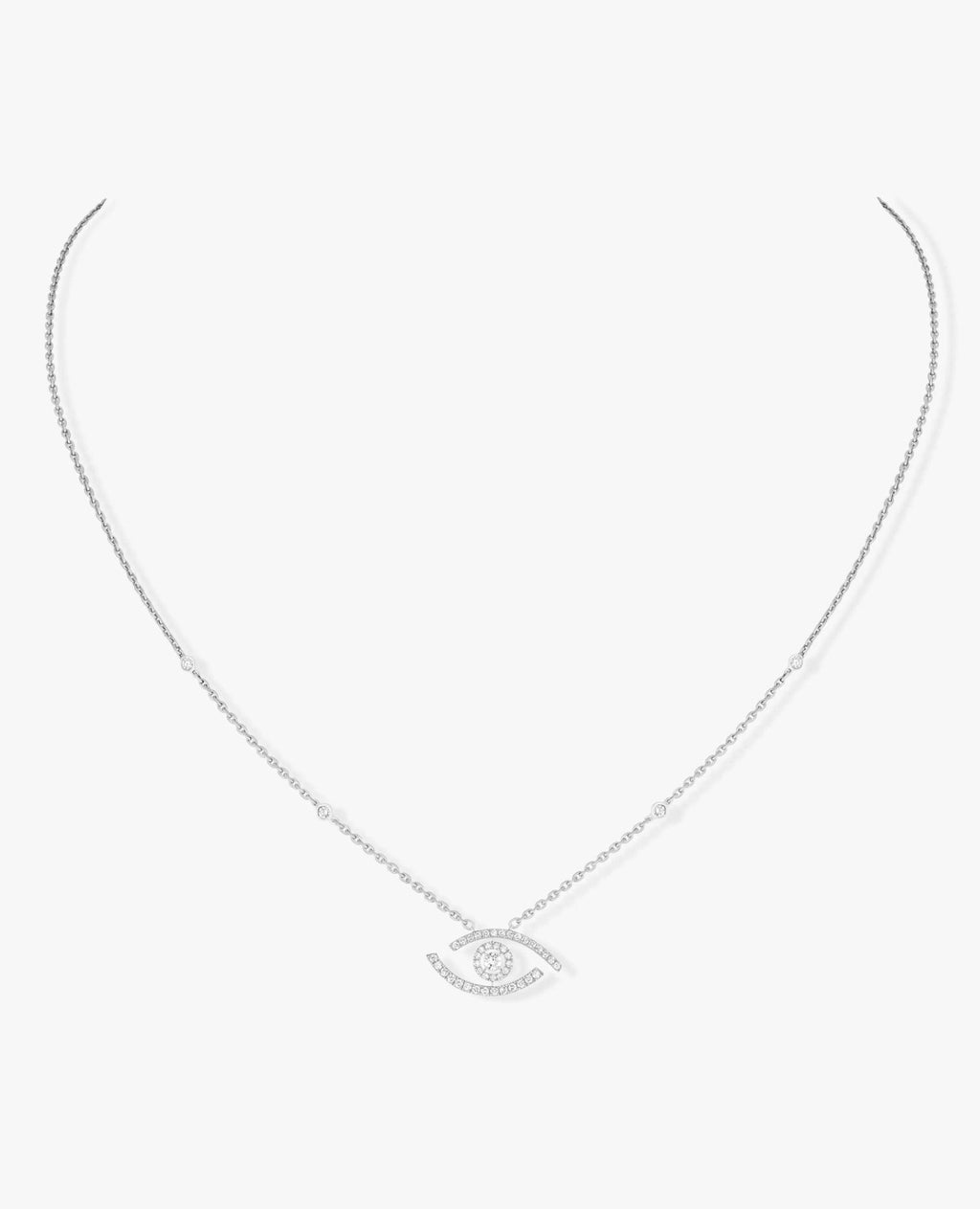 Messika Lucky Eye Pavé Necklace