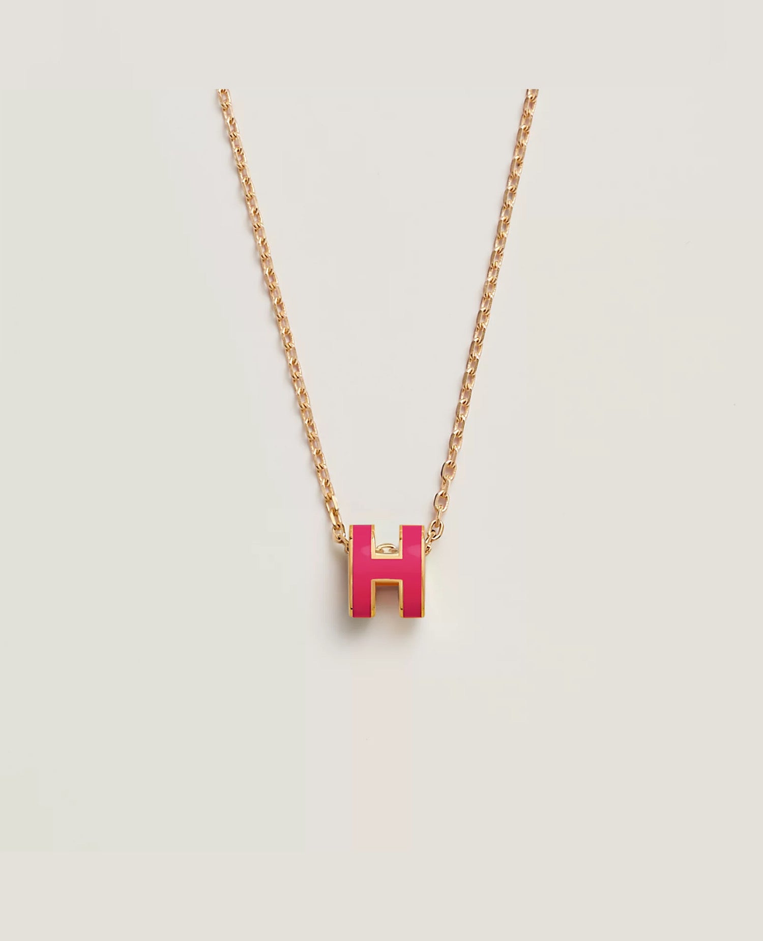 Hermès Mini Pop H Pendant Yellow Gold Rose Mexico