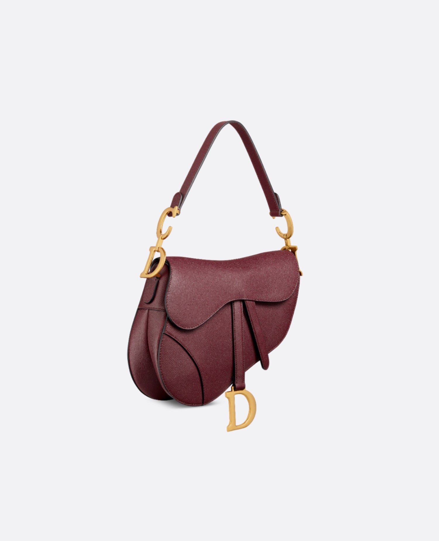 Christian Dior Saddle Bag with Strap Burgundy