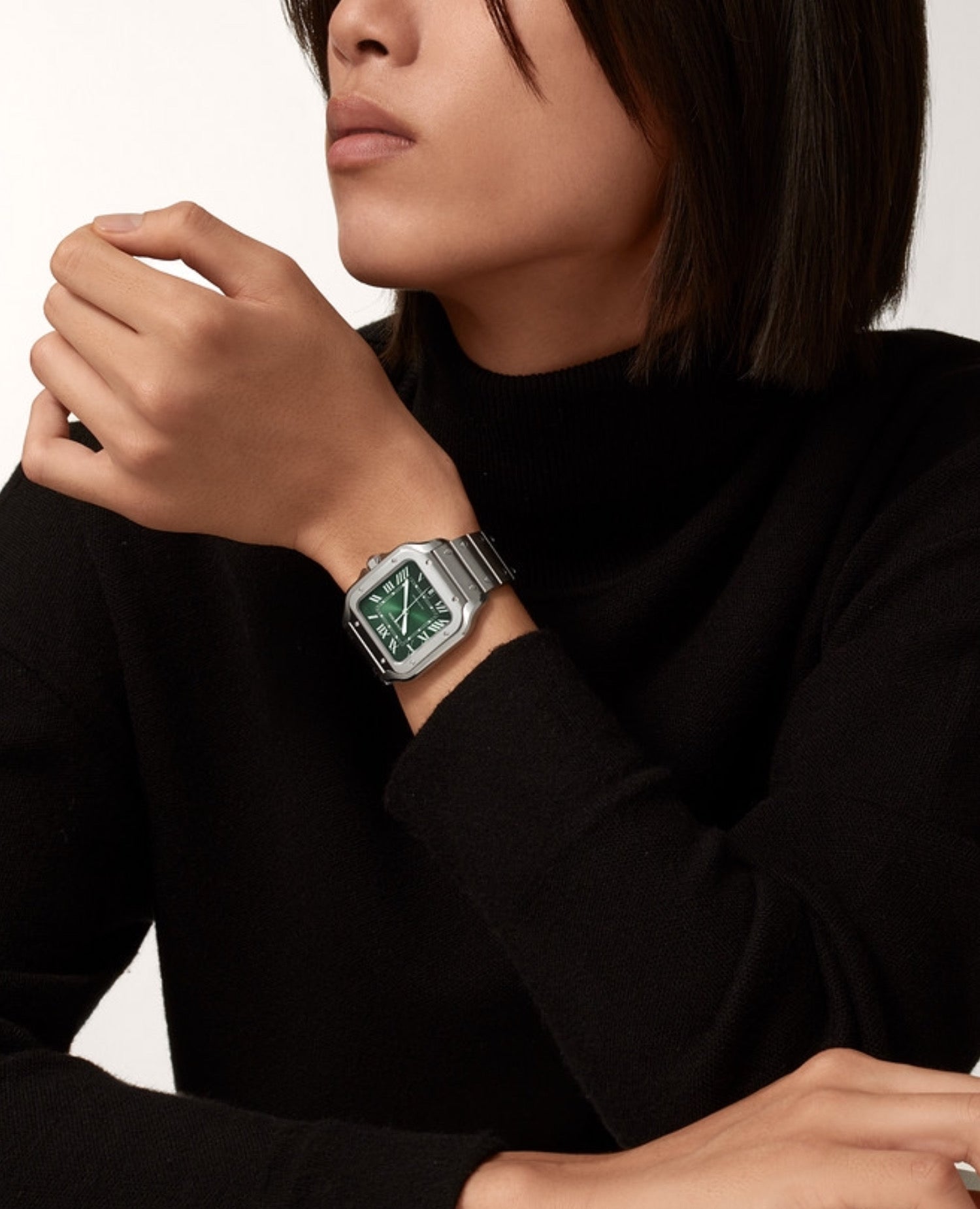 Cartier Santos de Cartier watch, Large Model, Green Dial