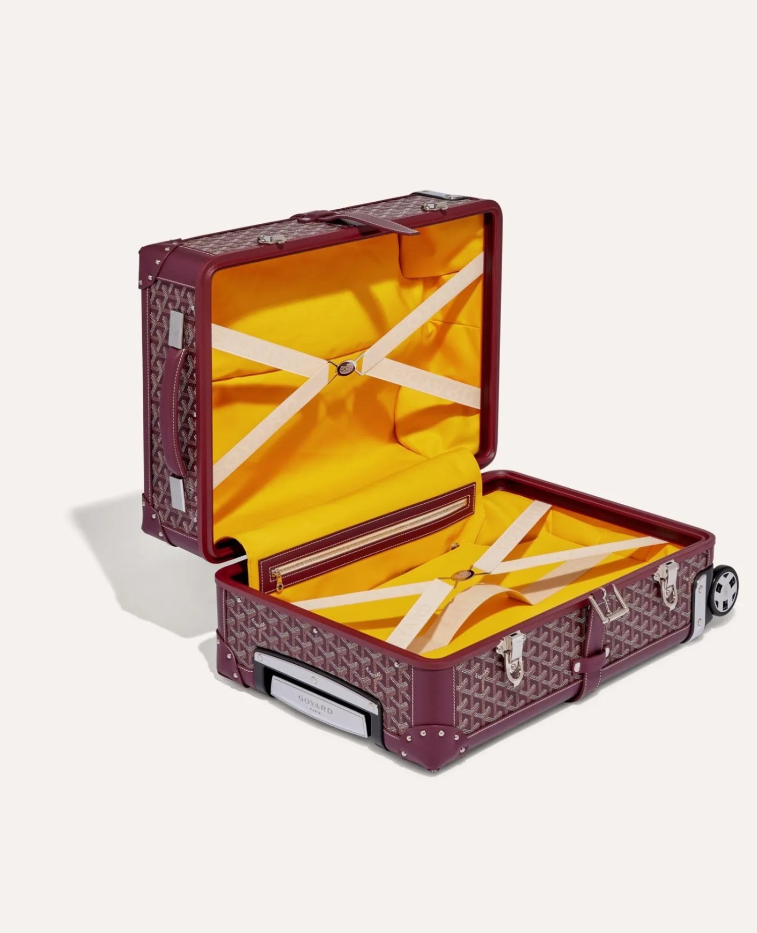 Goyard Bourget PM Trolley Case Burgundy