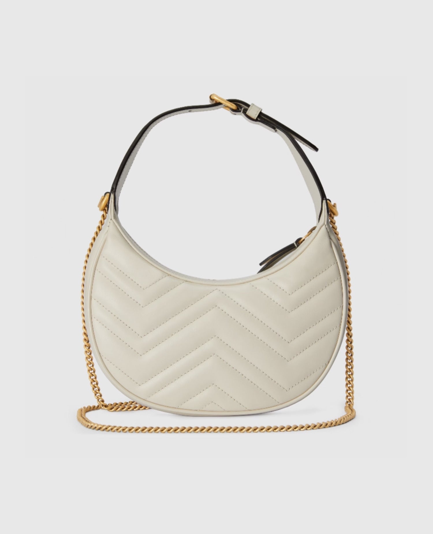 Gucci Half-Moon Sheped Mini Bag White