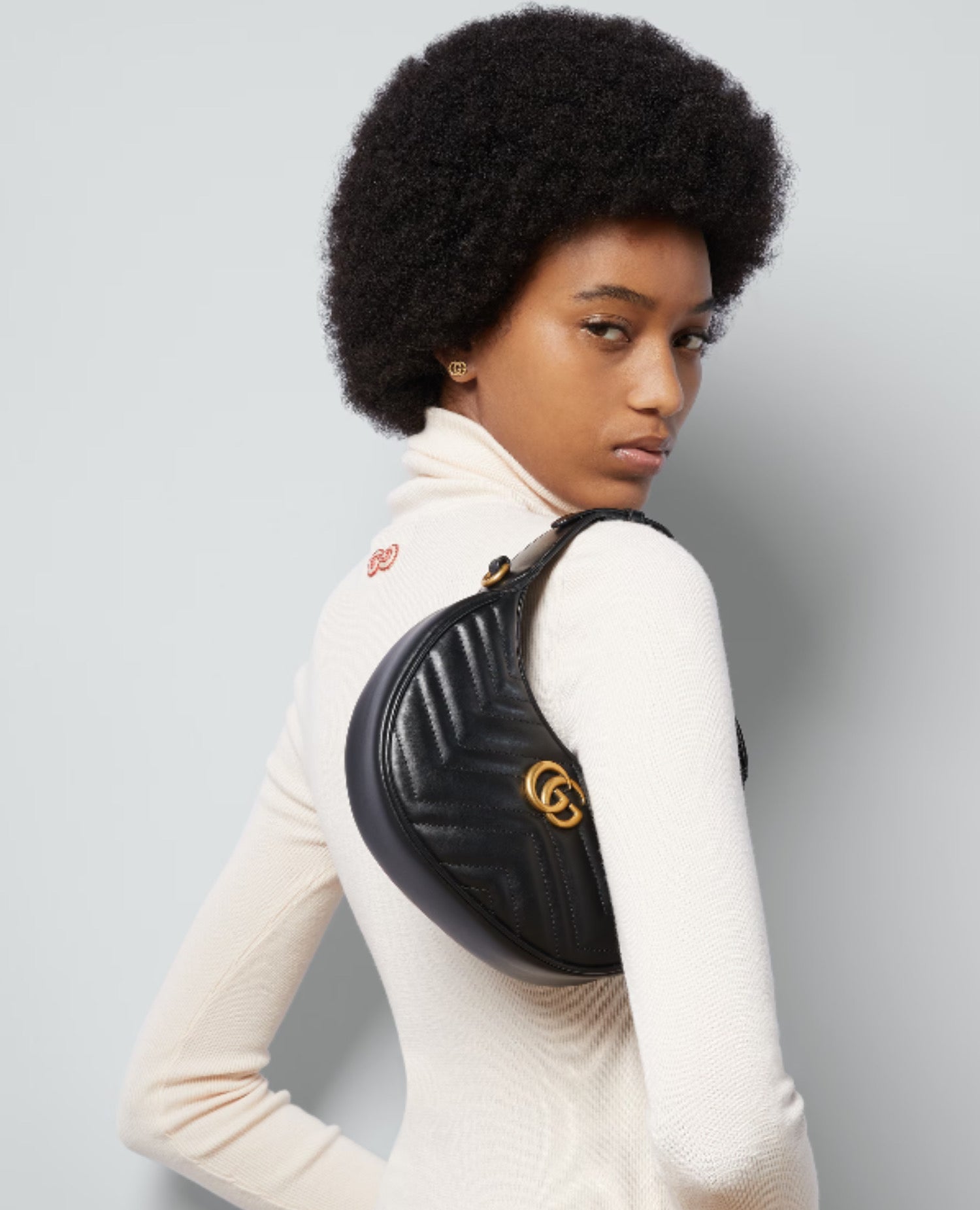 Gucci Half-Moon Shaped Mini Bag Black