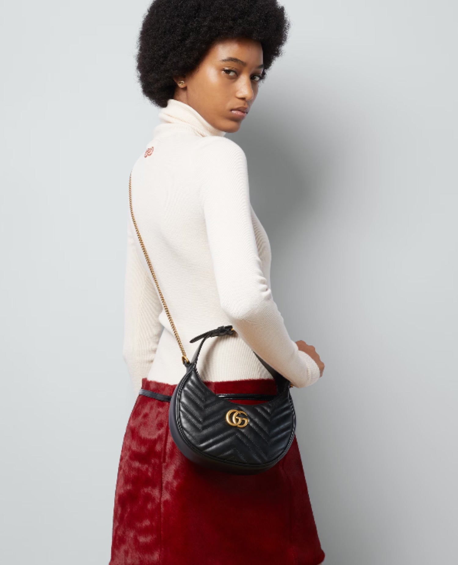 Gucci Half-Moon Shaped Mini Bag Black