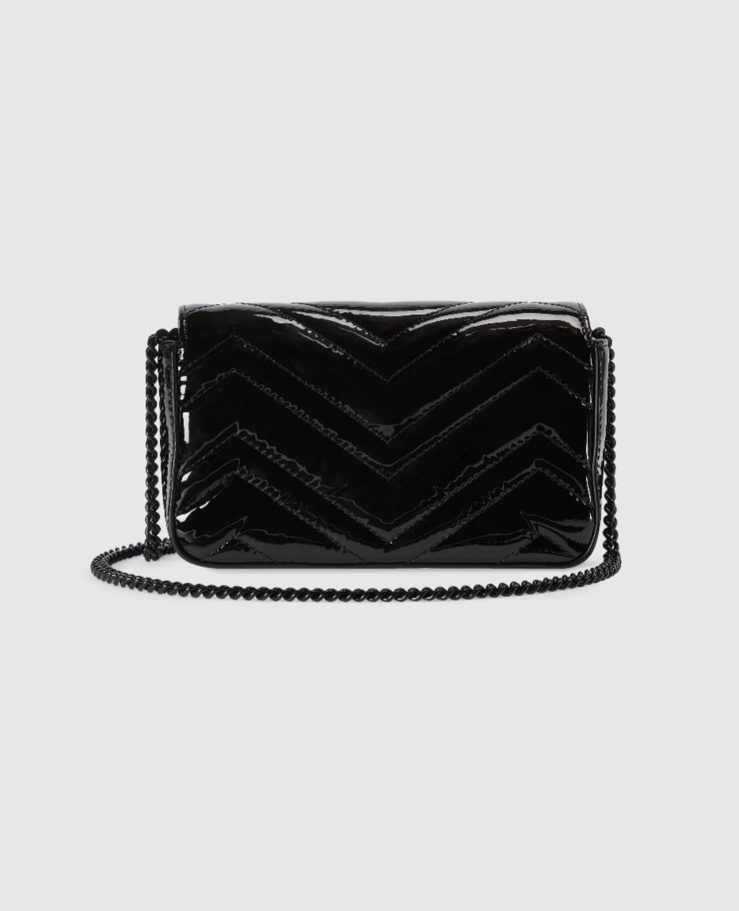 Gucci GG Marmot Super Mini Bag Patent Black