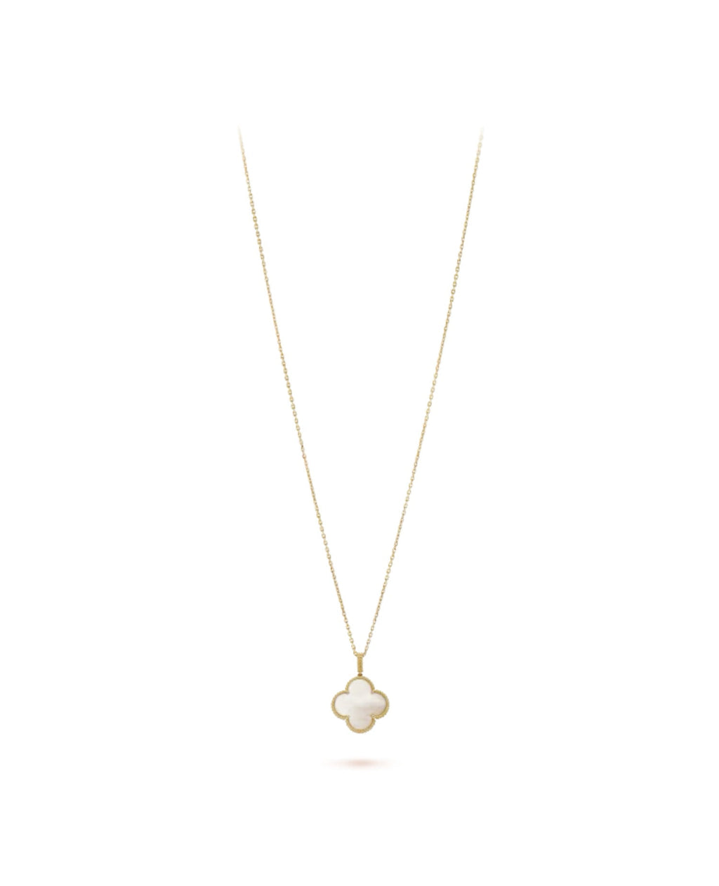 Van Cleef Magic Alhambra long necklace, 1 motif, yellow gold, Mother-of-pearl