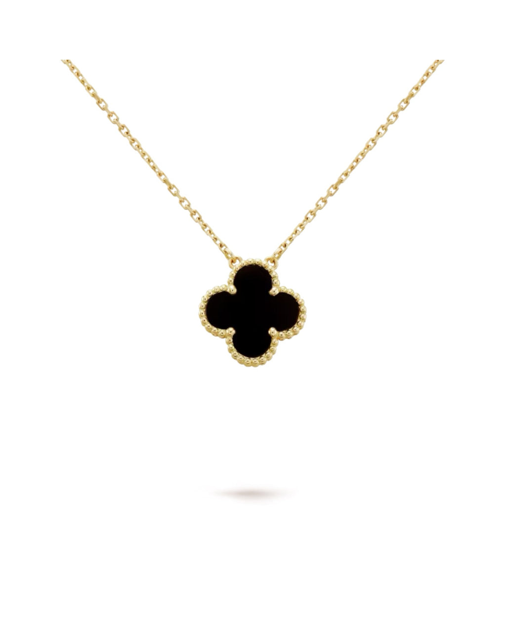Van Cleef Vintage Alhambra pendant, yellow gold, Onyx