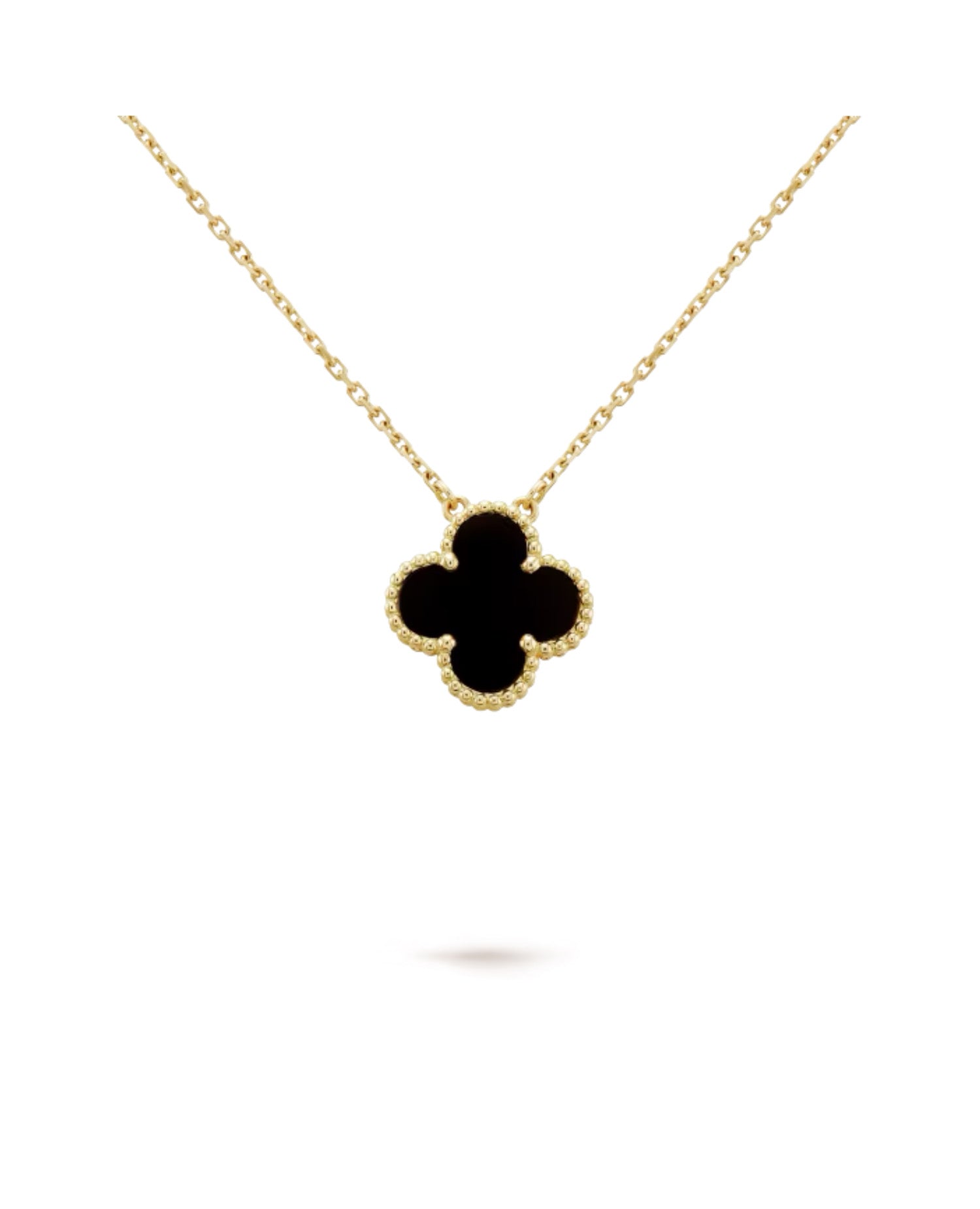 Van Cleef Vintage Alhambra pendant, yellow gold, Onyx