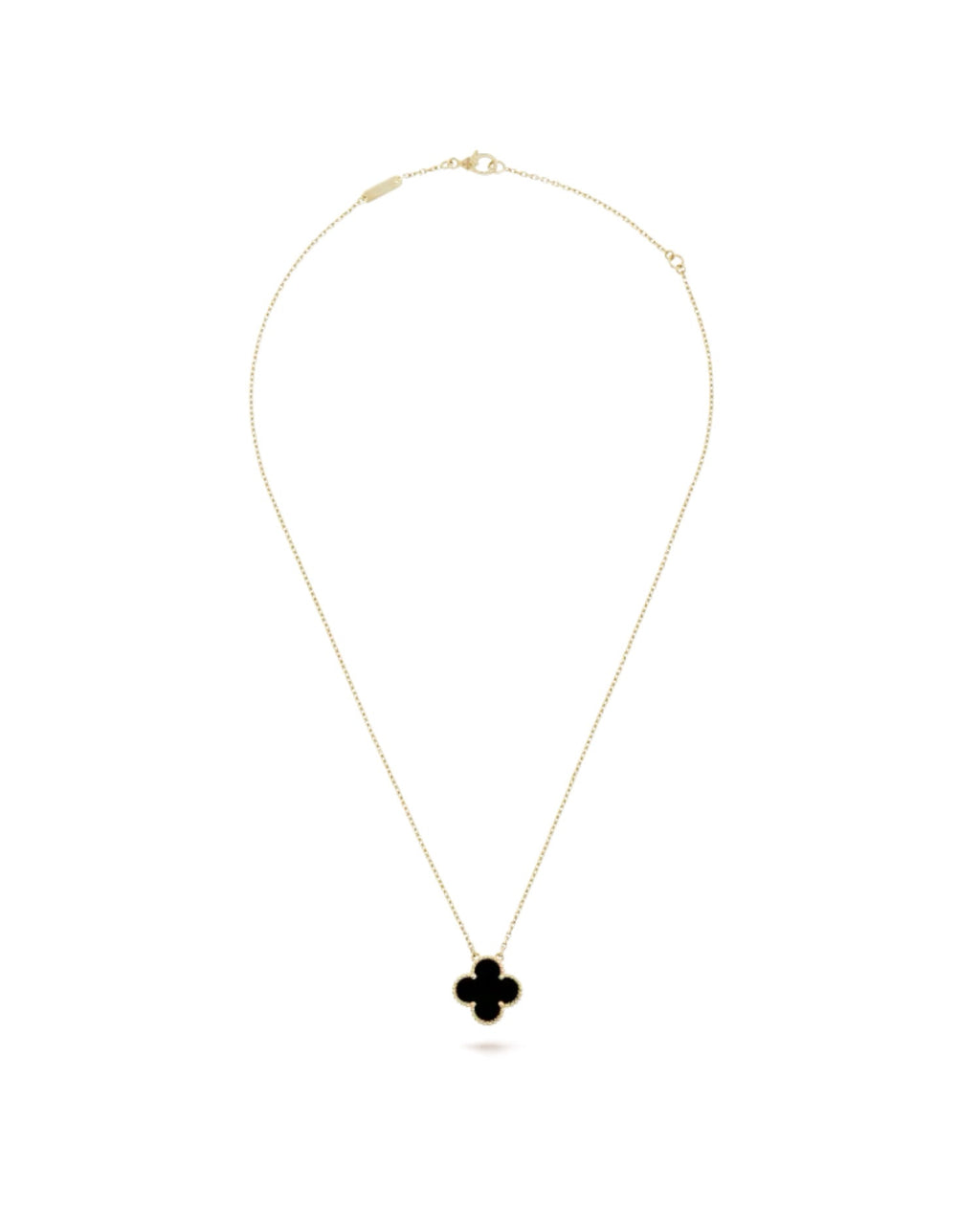 Van Cleef Vintage Alhambra pendant, yellow gold, Onyx