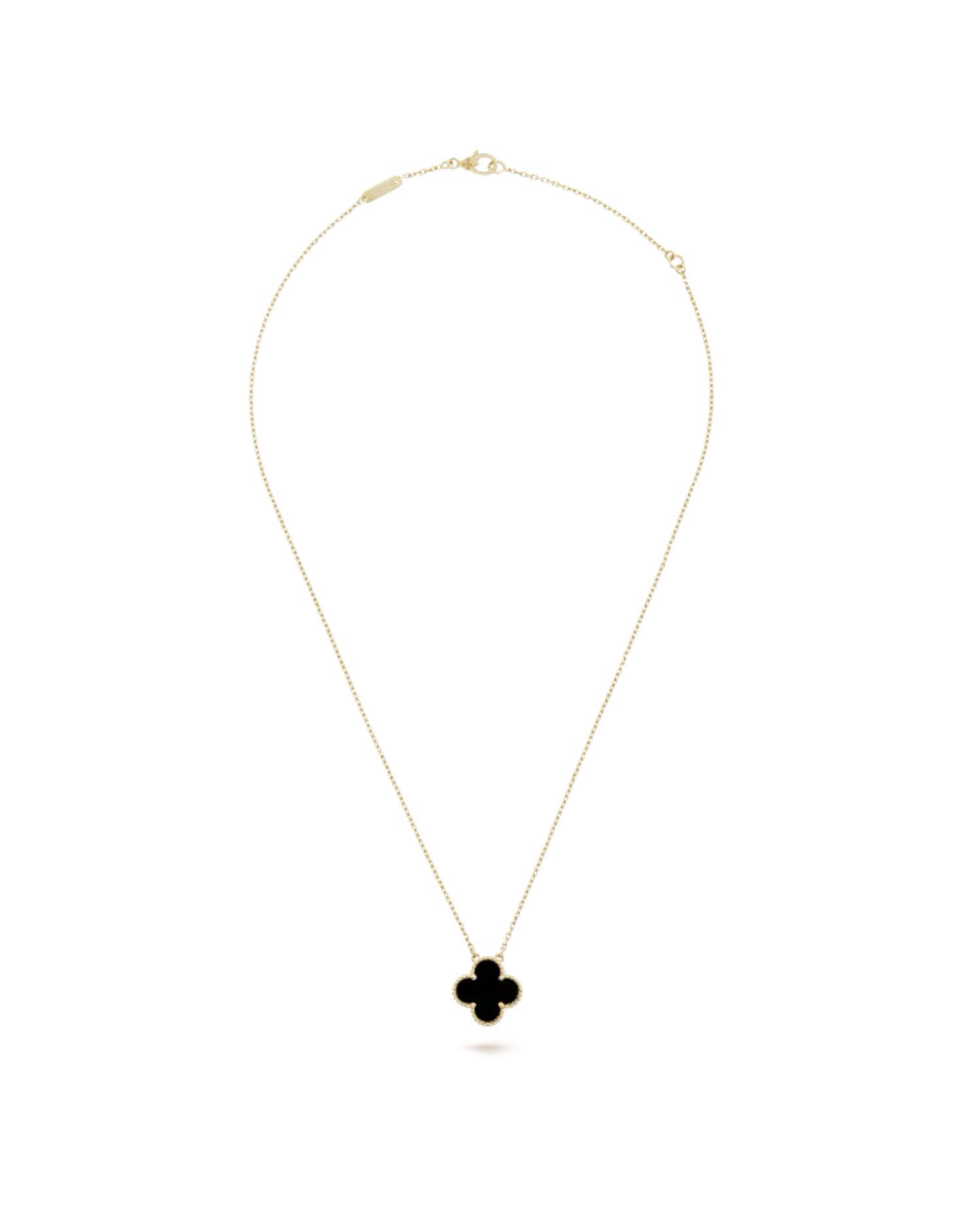 Van Cleef Vintage Alhambra pendant, yellow gold, Onyx