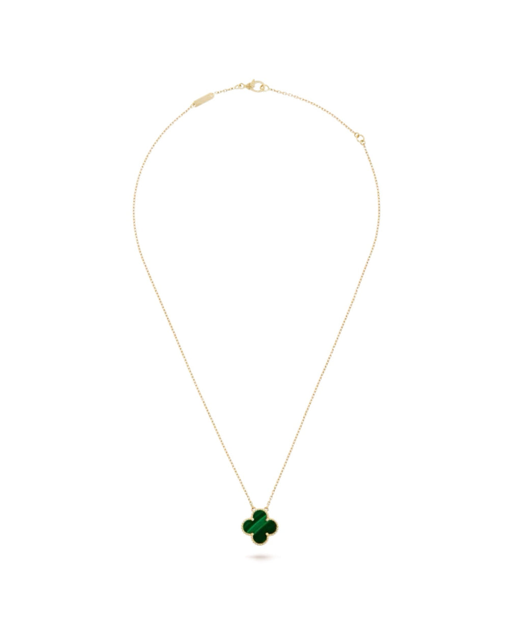 Van Cleef Vintage Alhambra pendant, yellow gold, Malachite