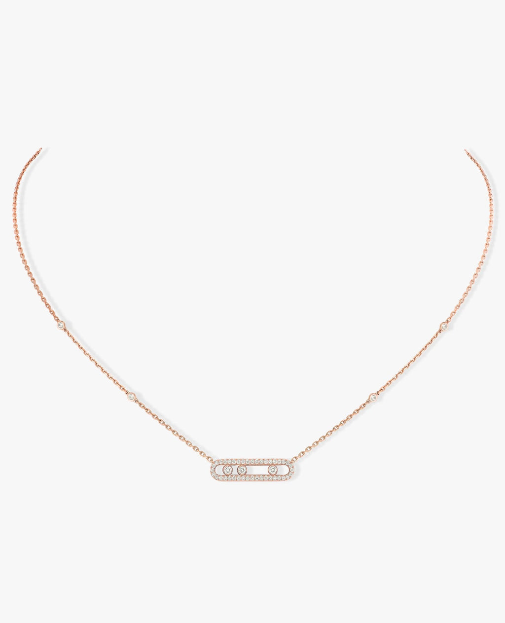 Messika Baby Move Pavé Rose Gold Necklace