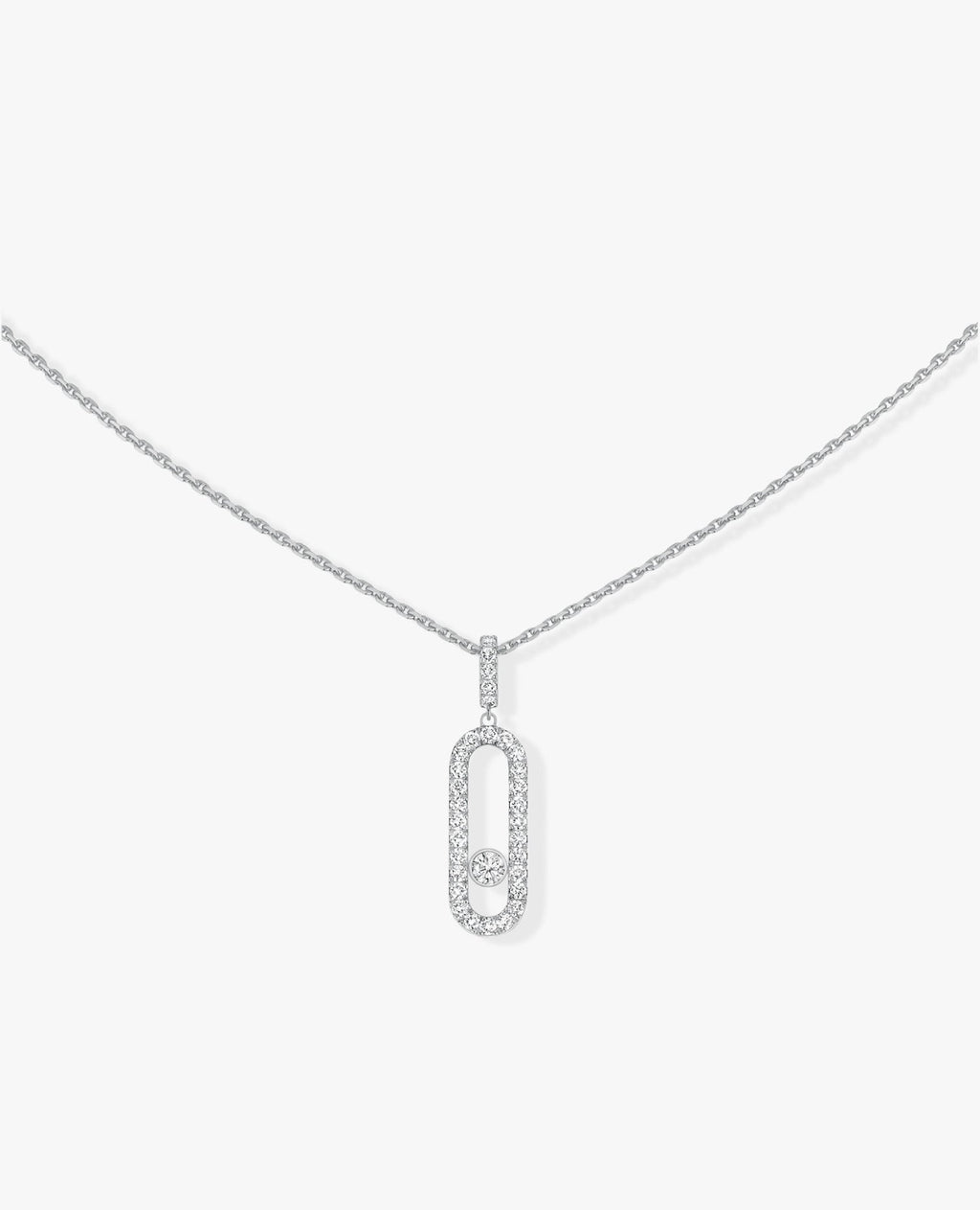 Messika Move Uno Pavé LM Necklace Silver