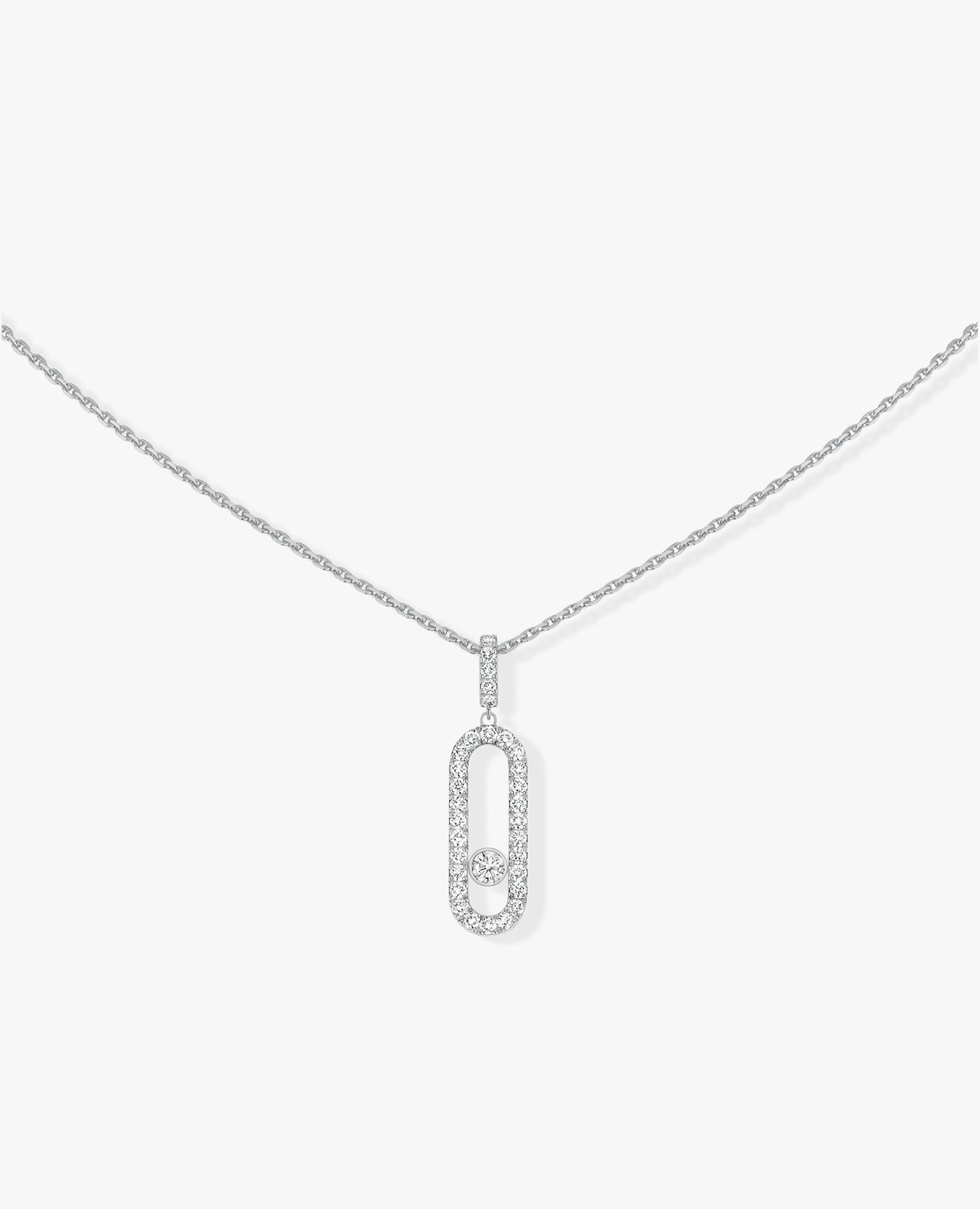 Messika Move Uno Pavé LM Necklace Silver