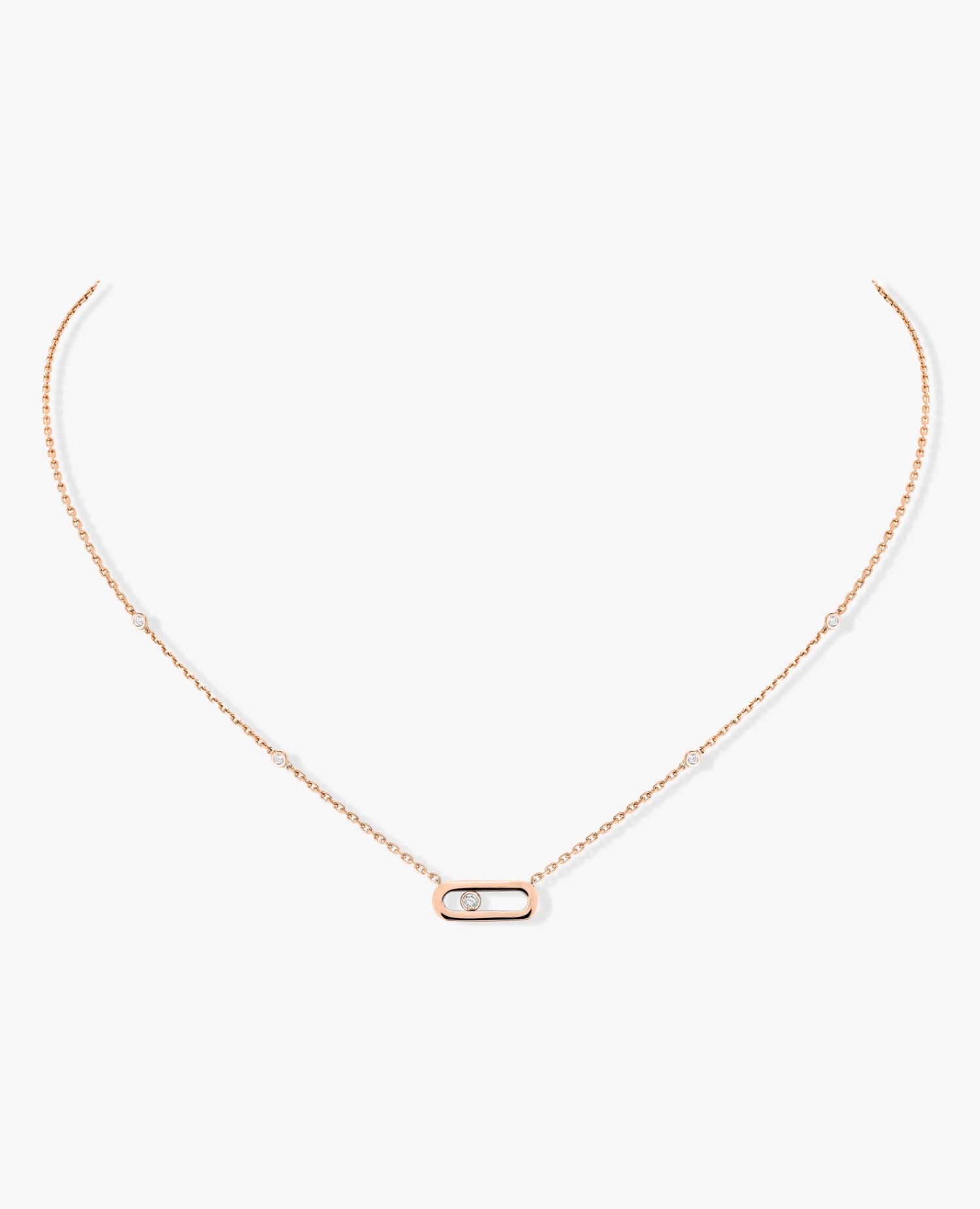 Messika Move Uno Necklace Rose Gold