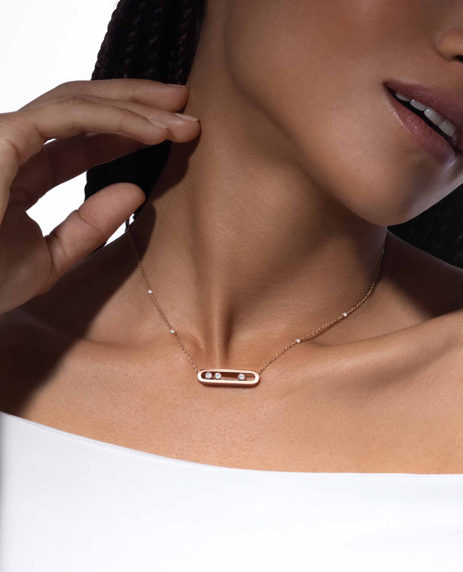 Messika Move Classique Necklace Rose Gold