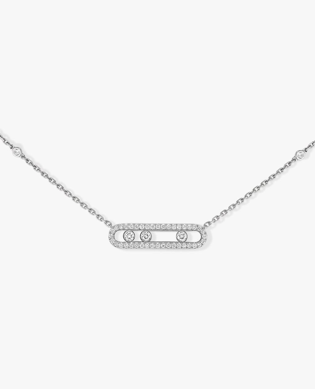 Messika Baby Move Pavé Necklace Silver