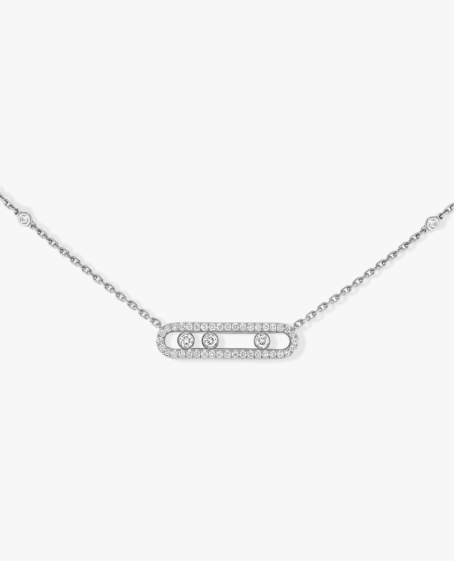 Messika Baby Move Pavé Necklace Silver