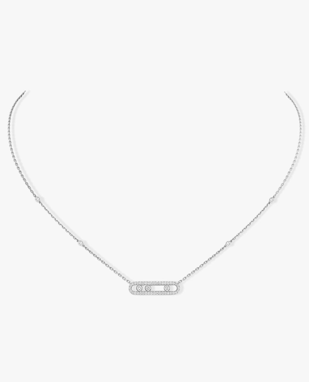 Messika Baby Move Pavé Necklace Silver