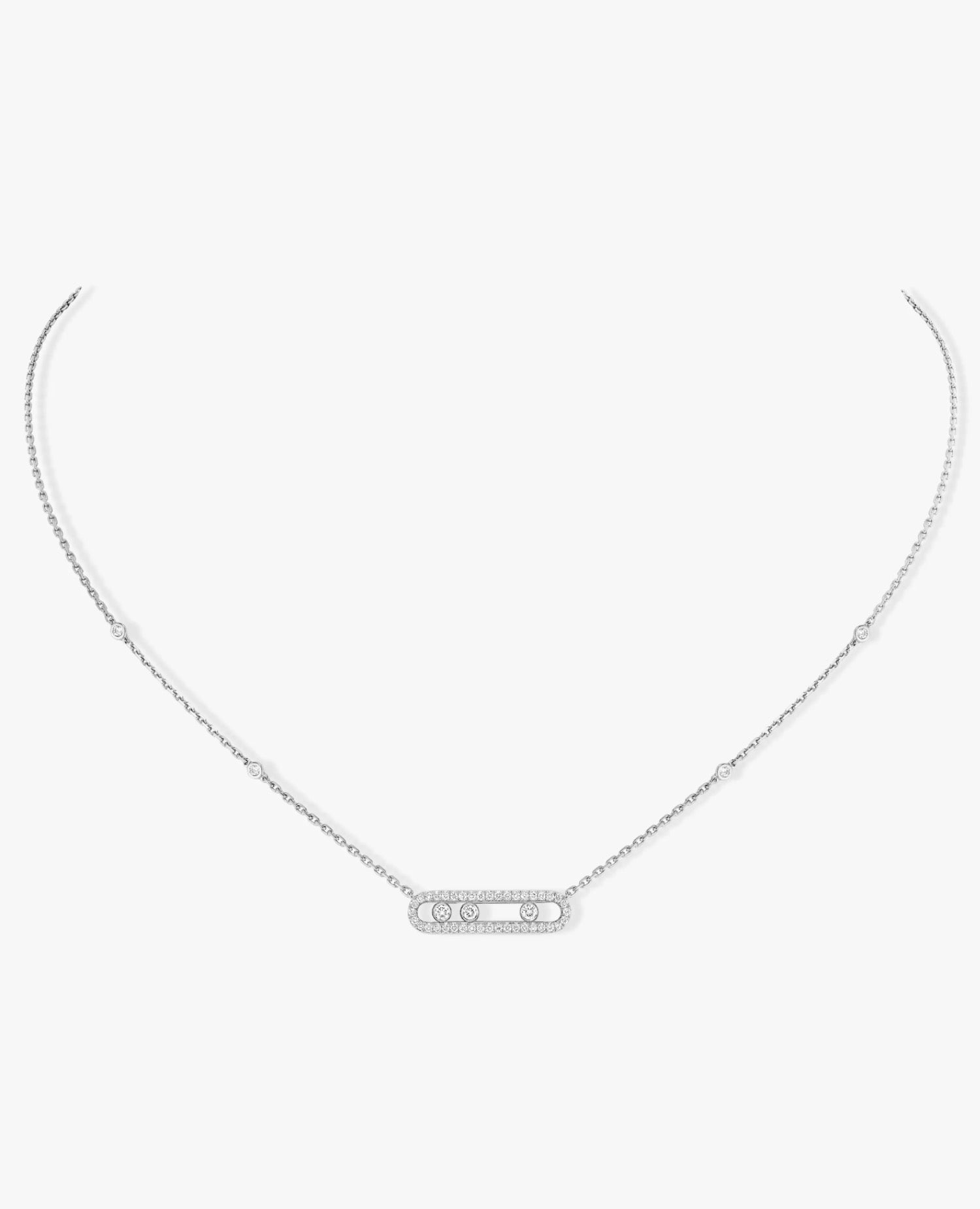 Messika Baby Move Pavé Necklace Silver