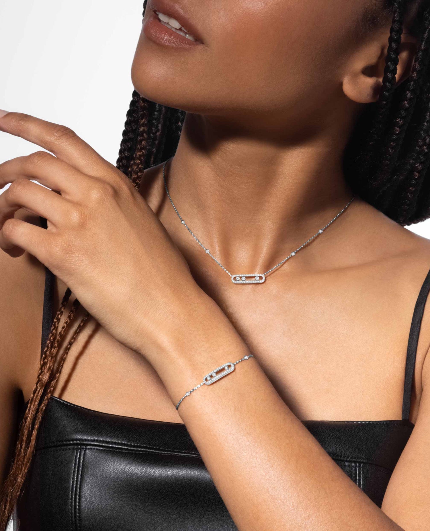 Messika Baby Move Pavé Necklace Silver