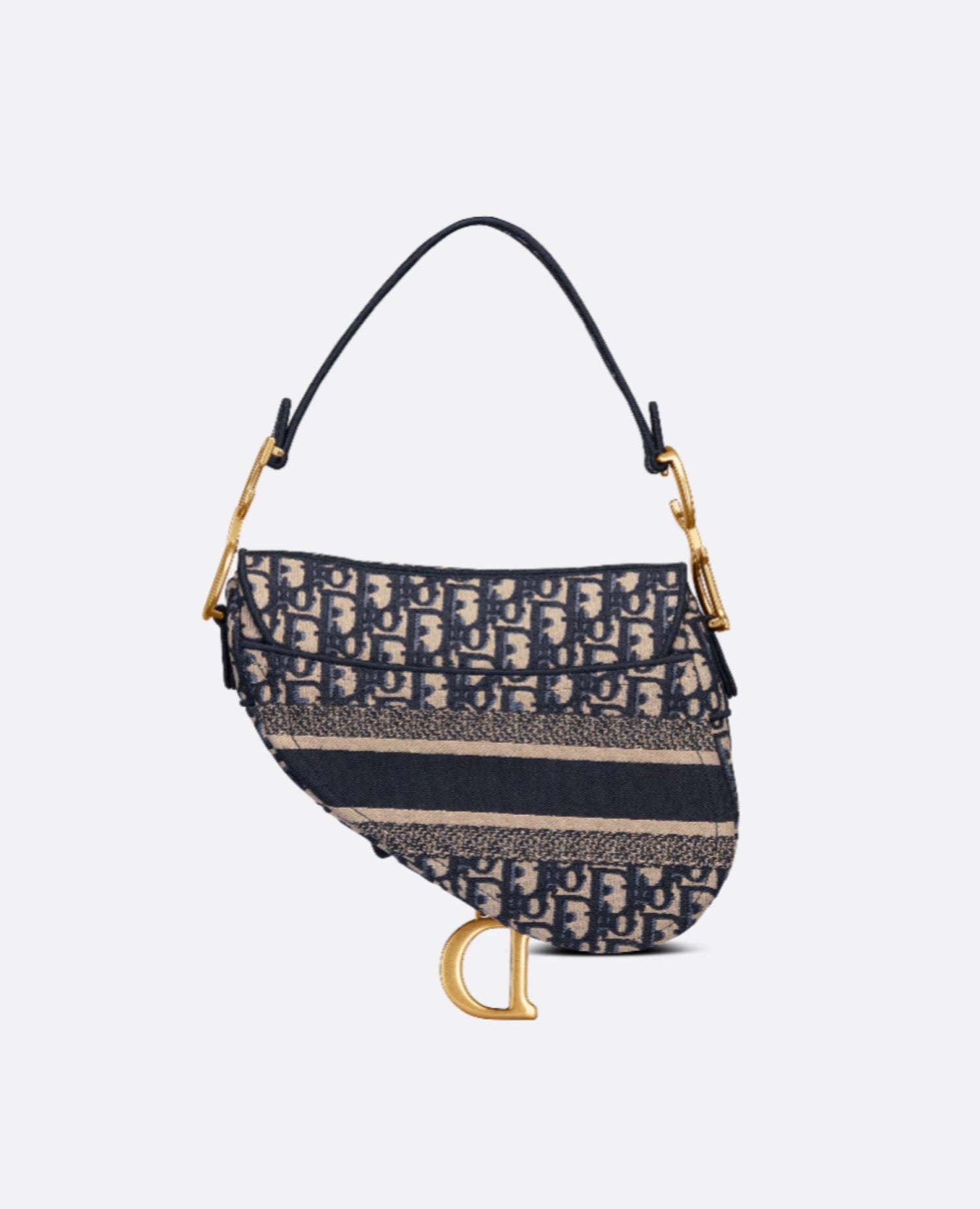 Christian Dior Saddle Bag Blue Motif