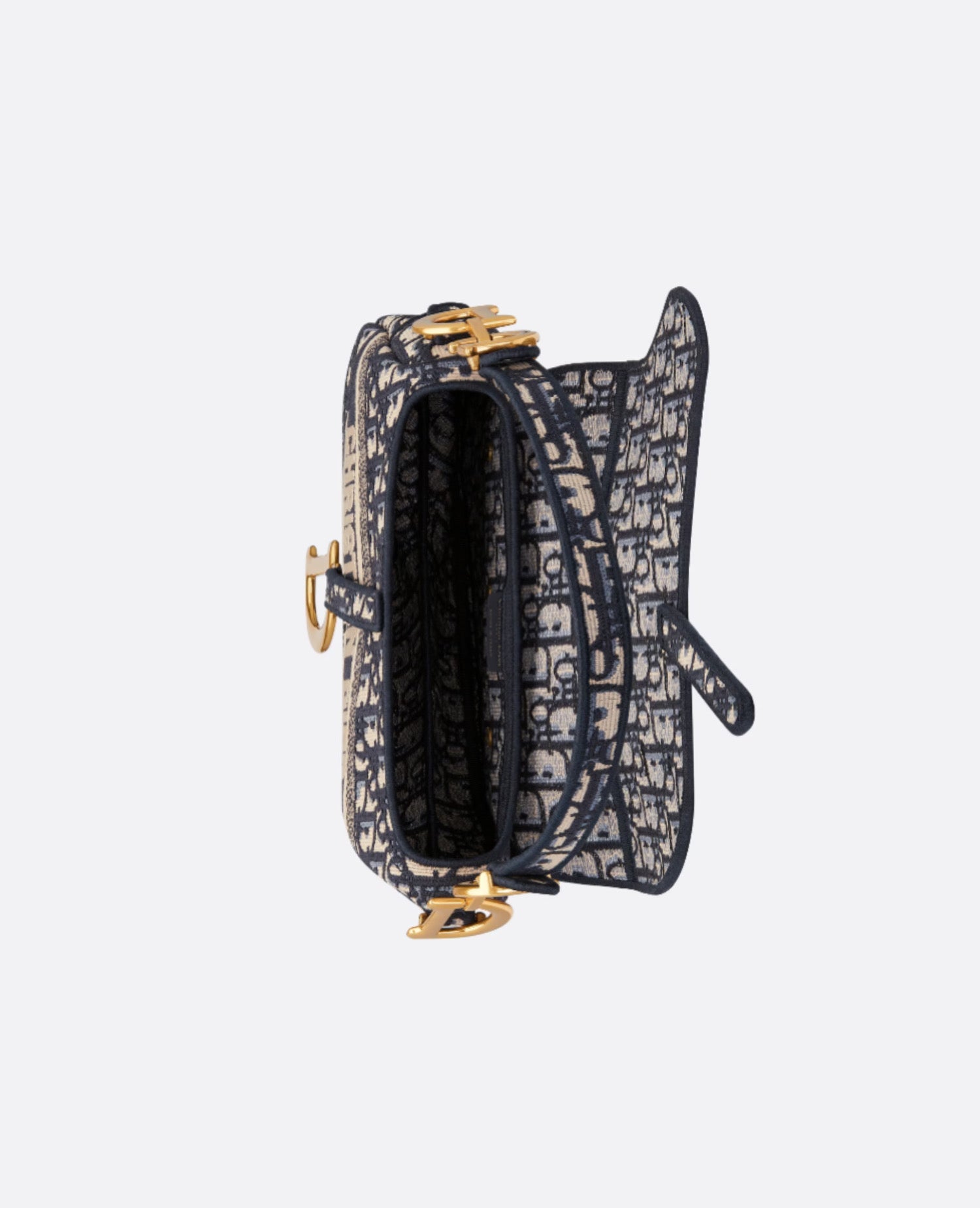 Christian Dior Saddle Bag Blue Motif