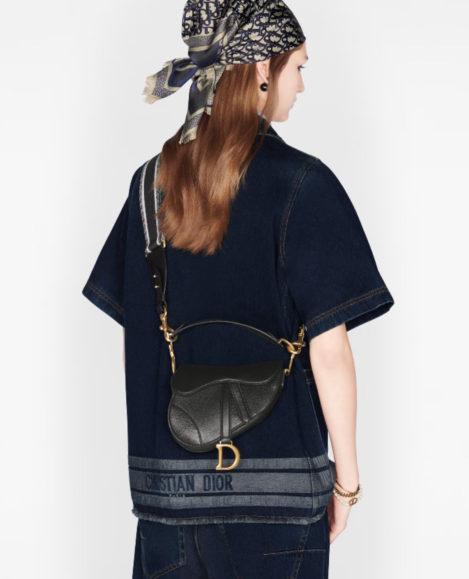 Christian Dior Mini Saddle Bag Black