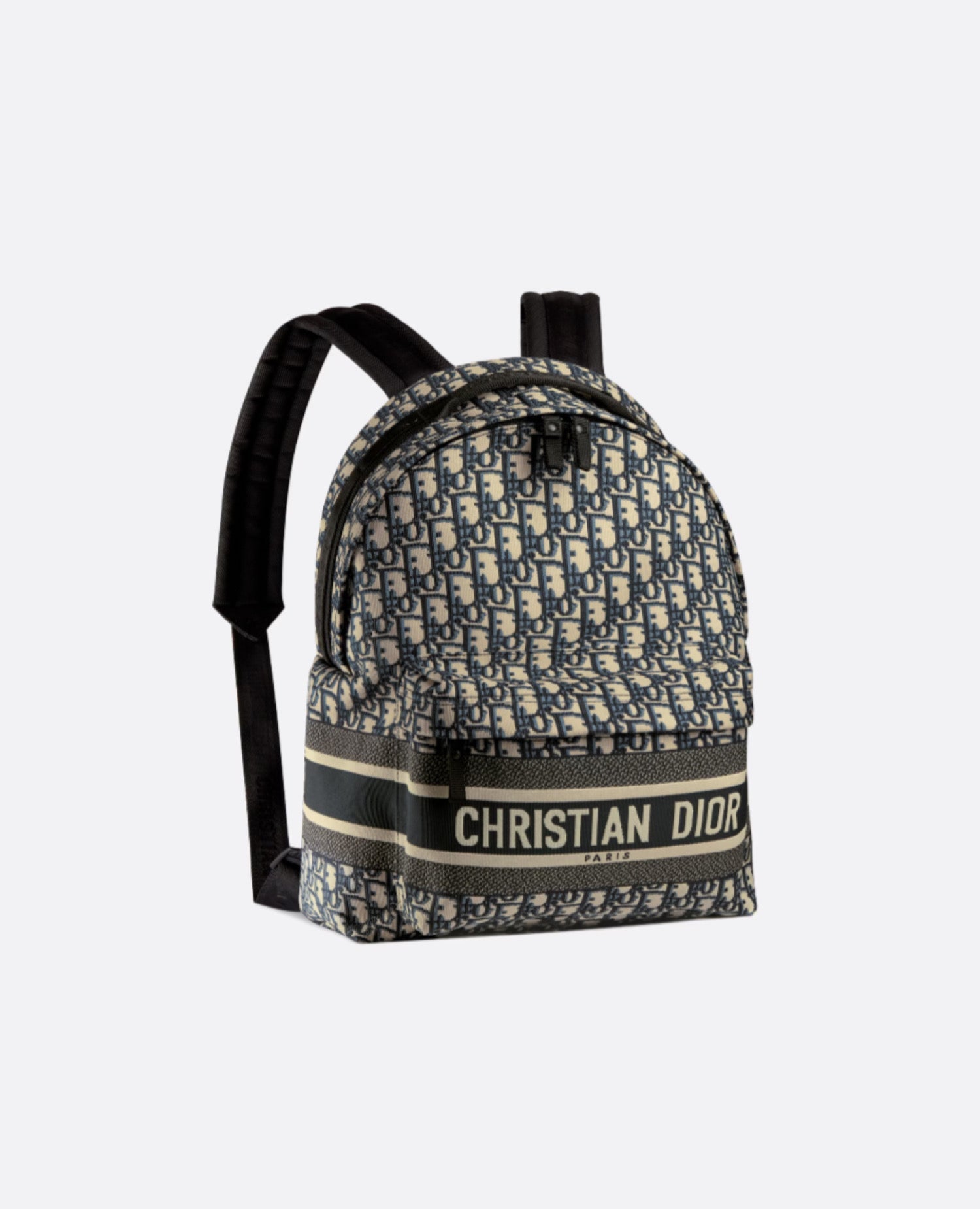 Christian Dior Travel Backpack Blue Jacquard