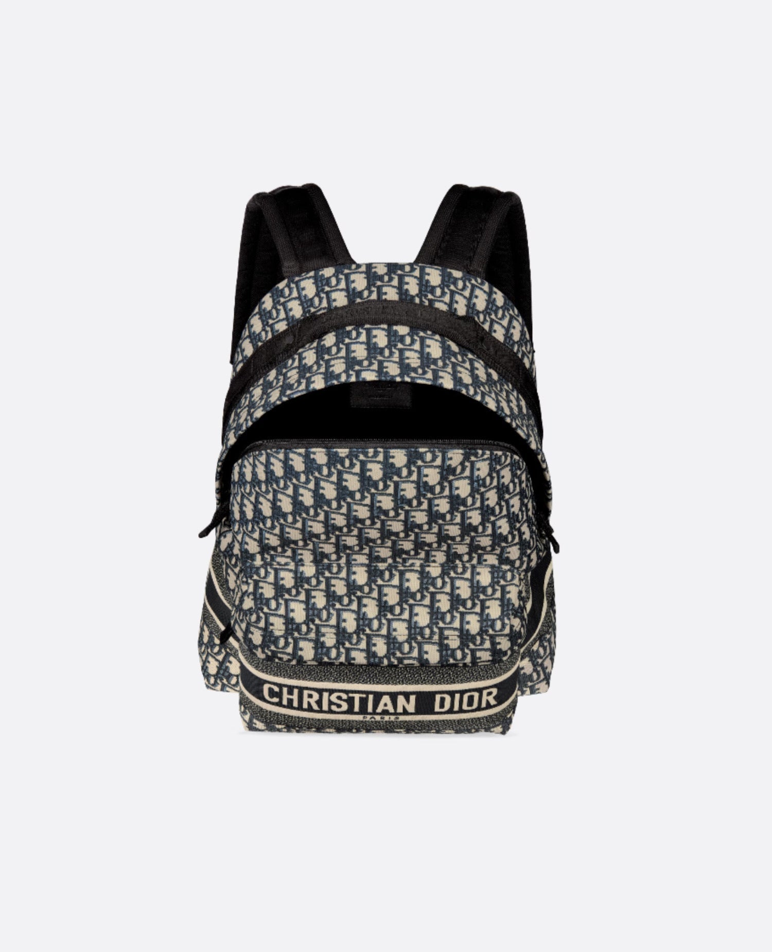 Christian Dior Travel Backpack Blue Jacquard