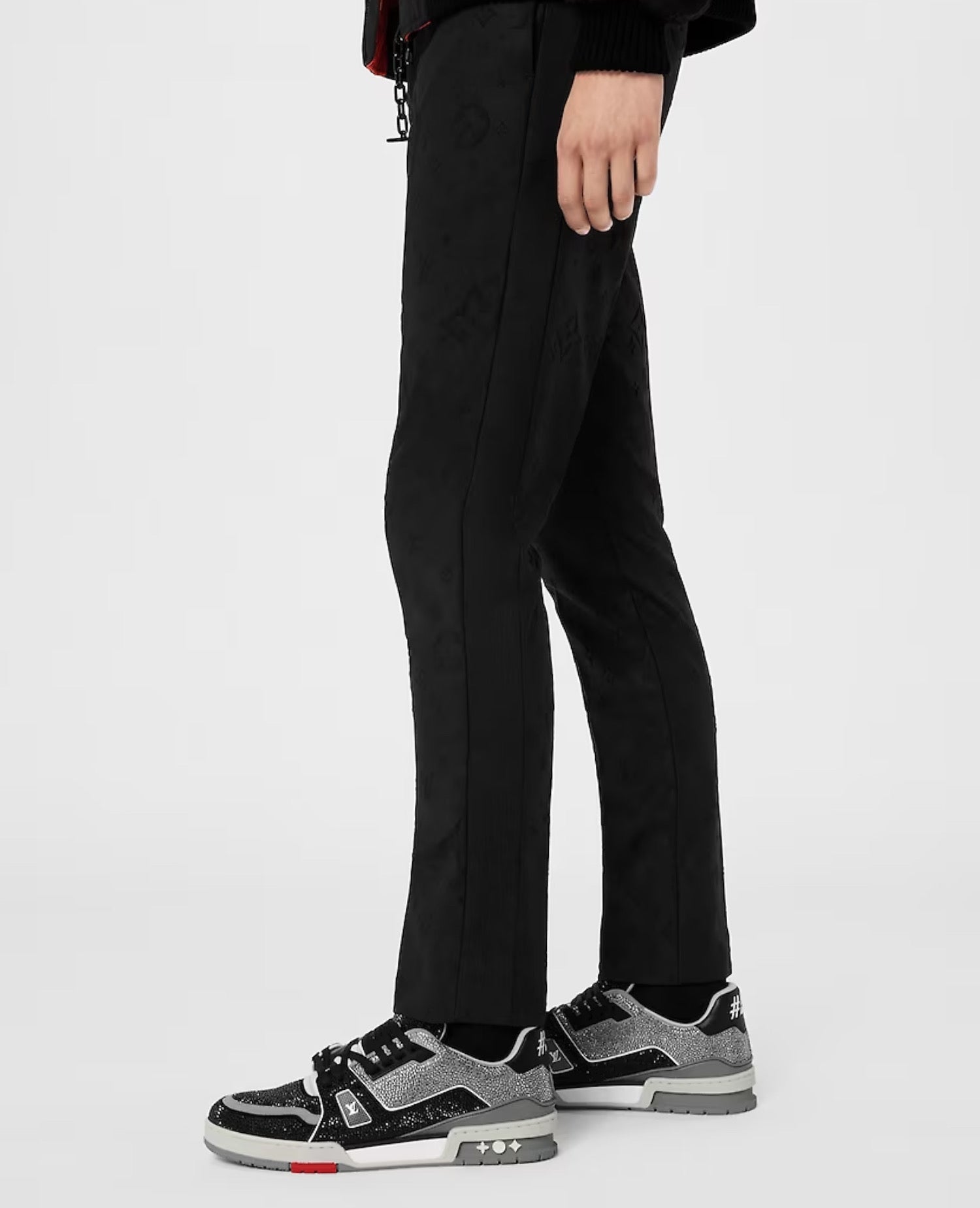 Louis Vuitton Trainer Sneaker Black Strass