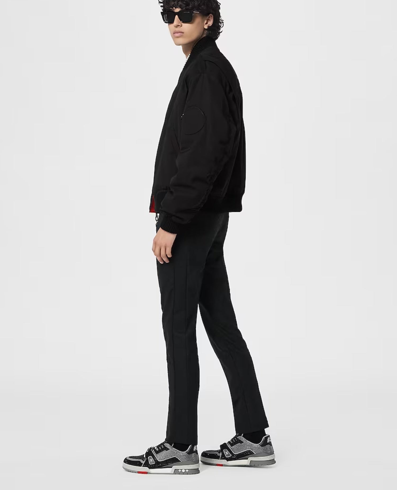 Louis Vuitton Trainer Sneaker Black Strass