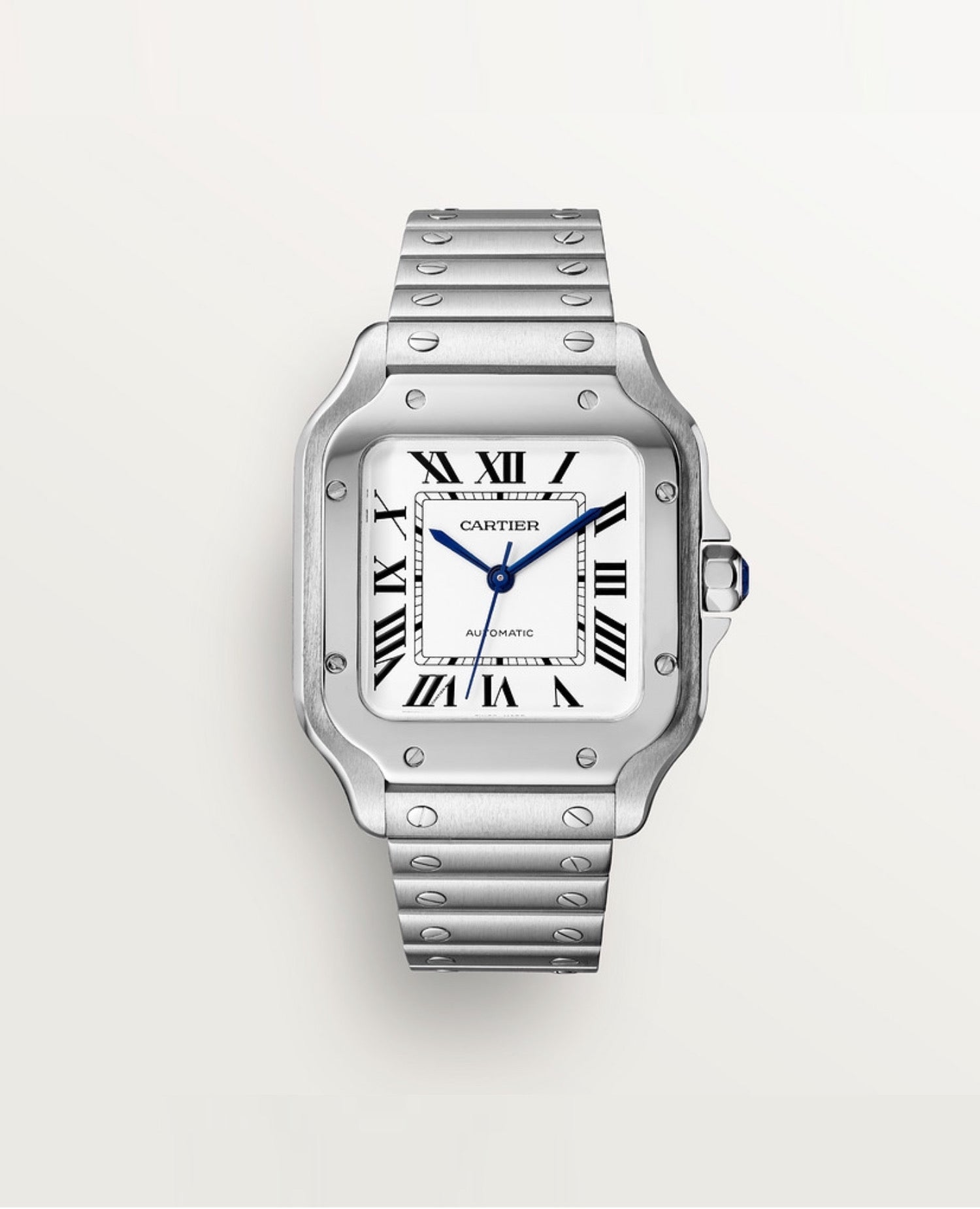 Santos DE Cartier Watch, Medium Model, Silver
